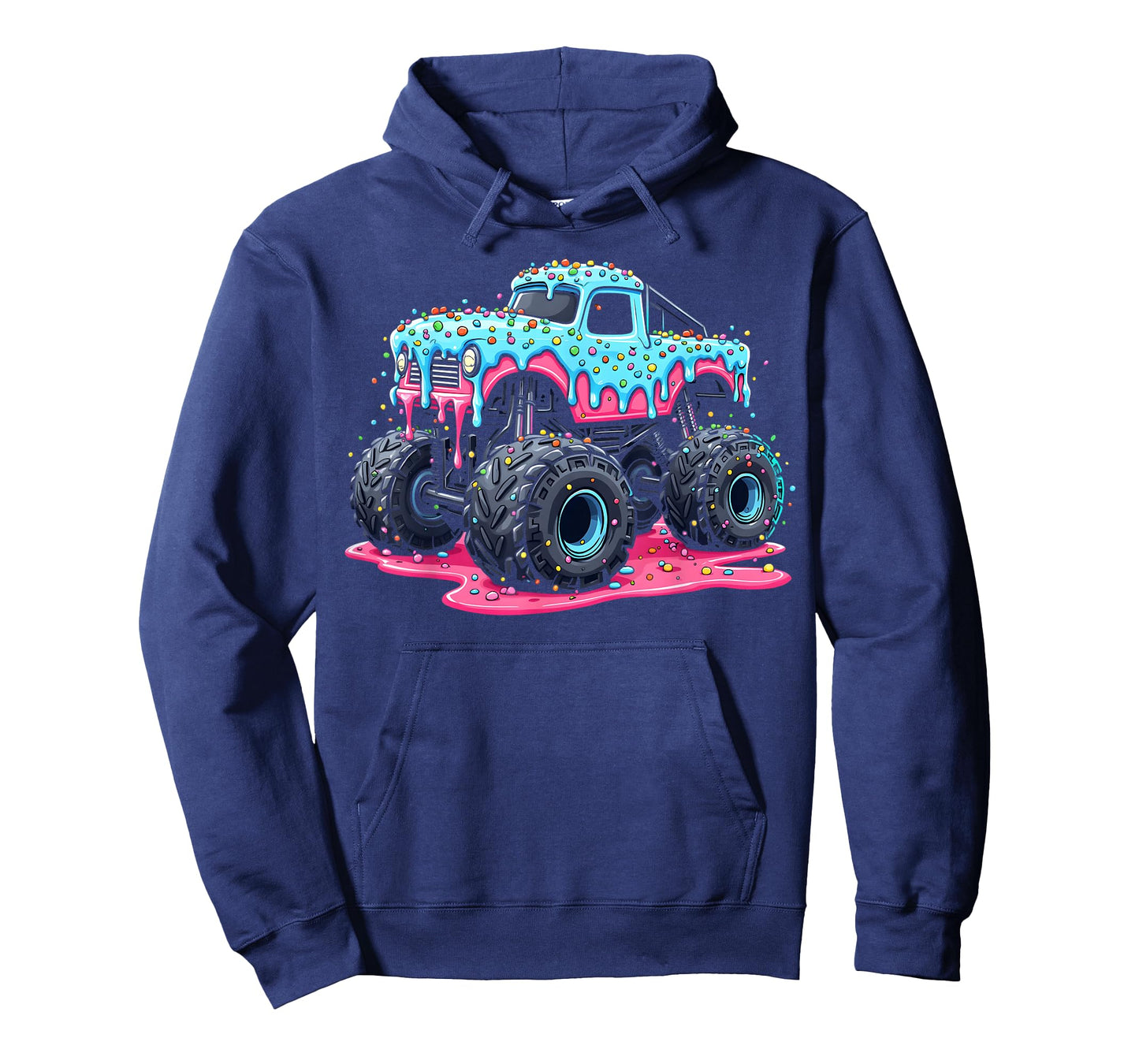 Ice Cream Drip Monster Truck Boys Cute Sprinkle Trucks T-Shirt