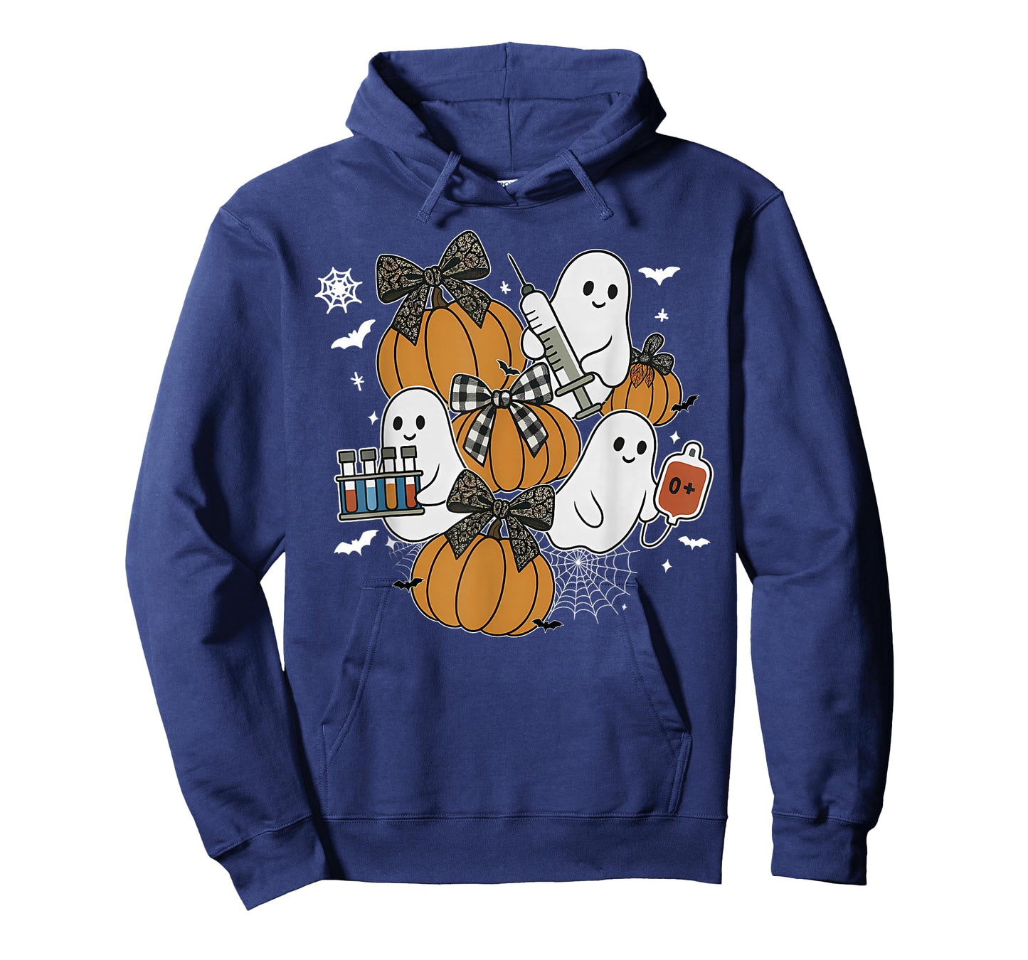 Ghost Nurse Phlebotomist Halloween Pumpkin Bow Phlebotomy T-Shirt