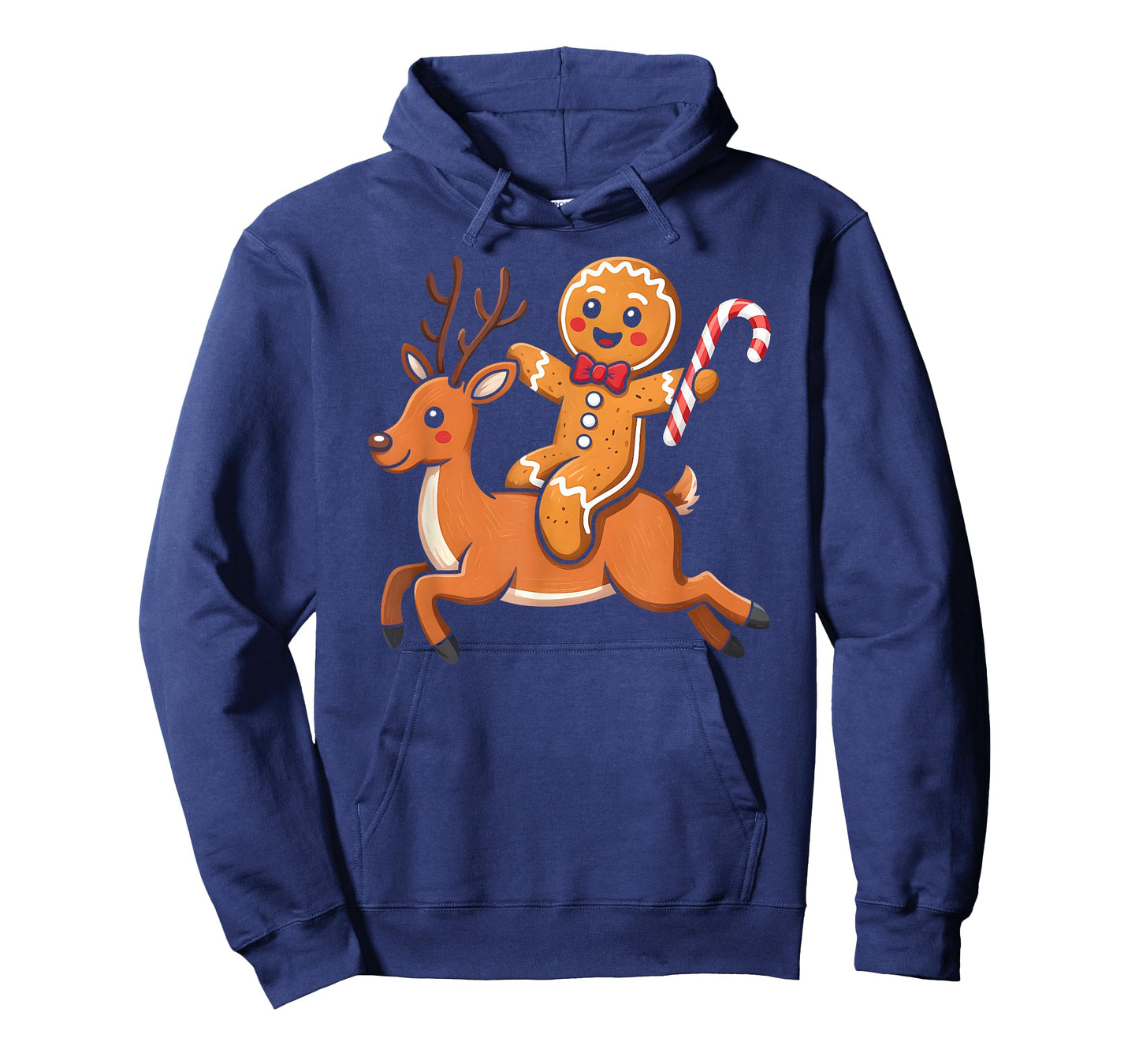 Gingerbread Riding Reindeer Christmas Boys Kids Xmas Pajamas T-Shirt