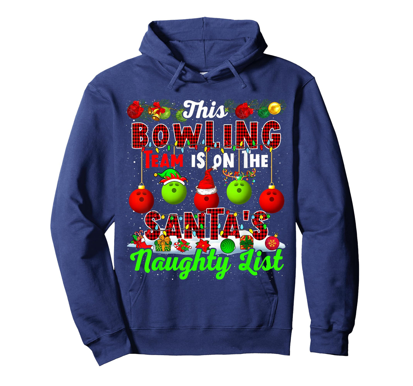 This Bowling Team Is On The Santa's Naughty List Xmas Player T-Shirt