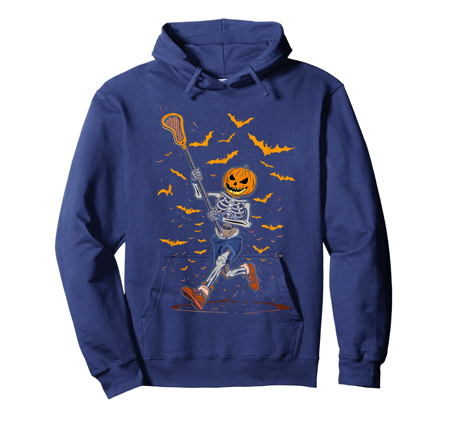 Skeleton Lacrosse Player Halloween Costume for Men Kids Boys T-Shirt