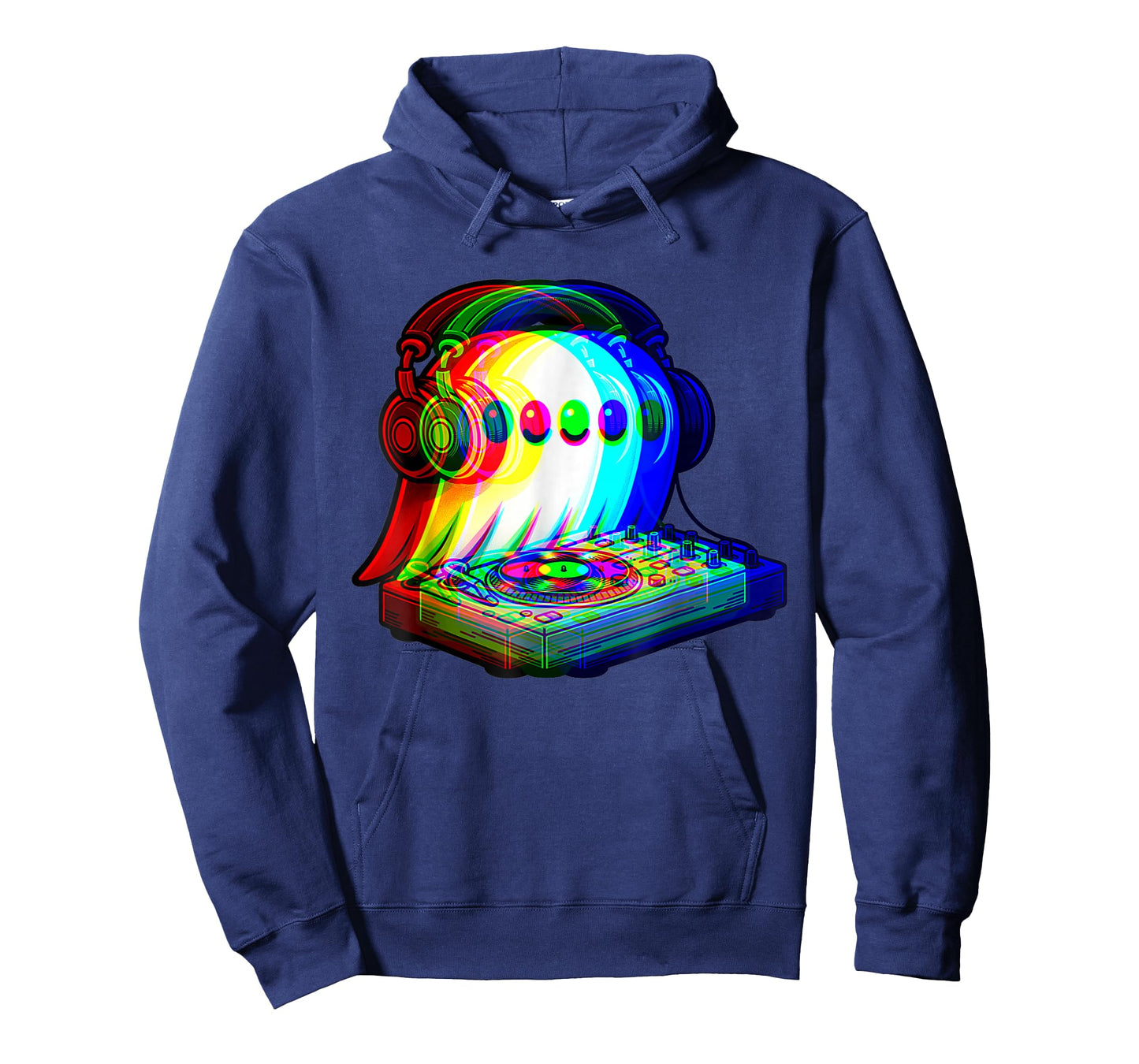 House Music ghost dj Optical Illusion EDM halloween Rave DJ T-Shirt