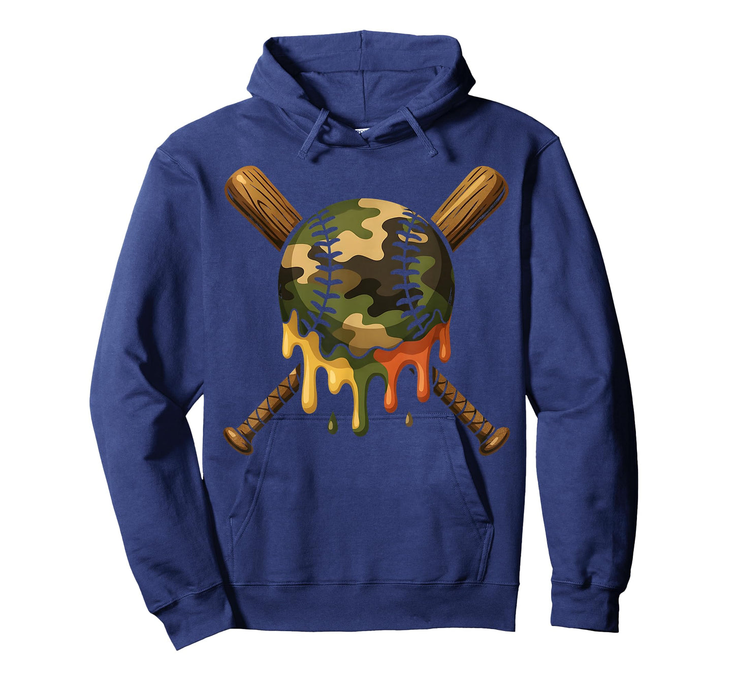 Baseball Drip Camo Baseball Bats Boys Sports Cool Game Day T-Shirt