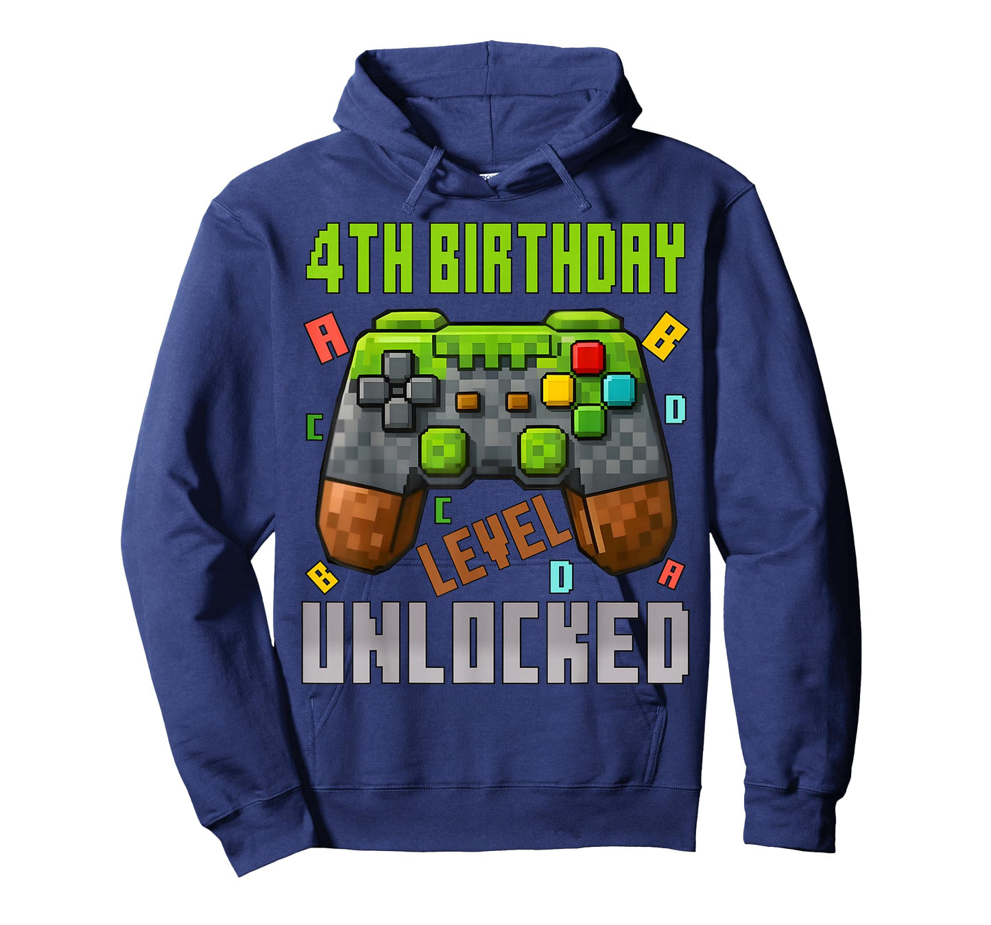 4th Birthday Boy Level 4 Unlocked Birthday Boy 4 Years Old T-Shirt