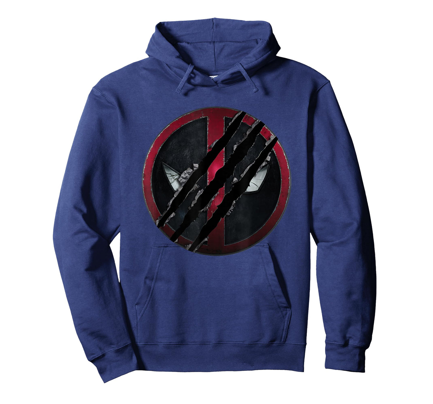 Marvel Deadpool & Wolverine Distressed Slashed Movie Logo T-Shirt