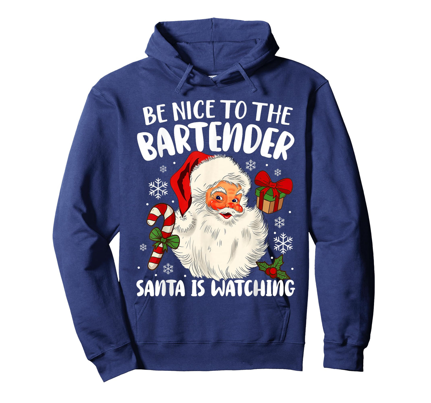 Be Nice To The Bartender Santa Is Watching Christmas Xmas T-Shirt