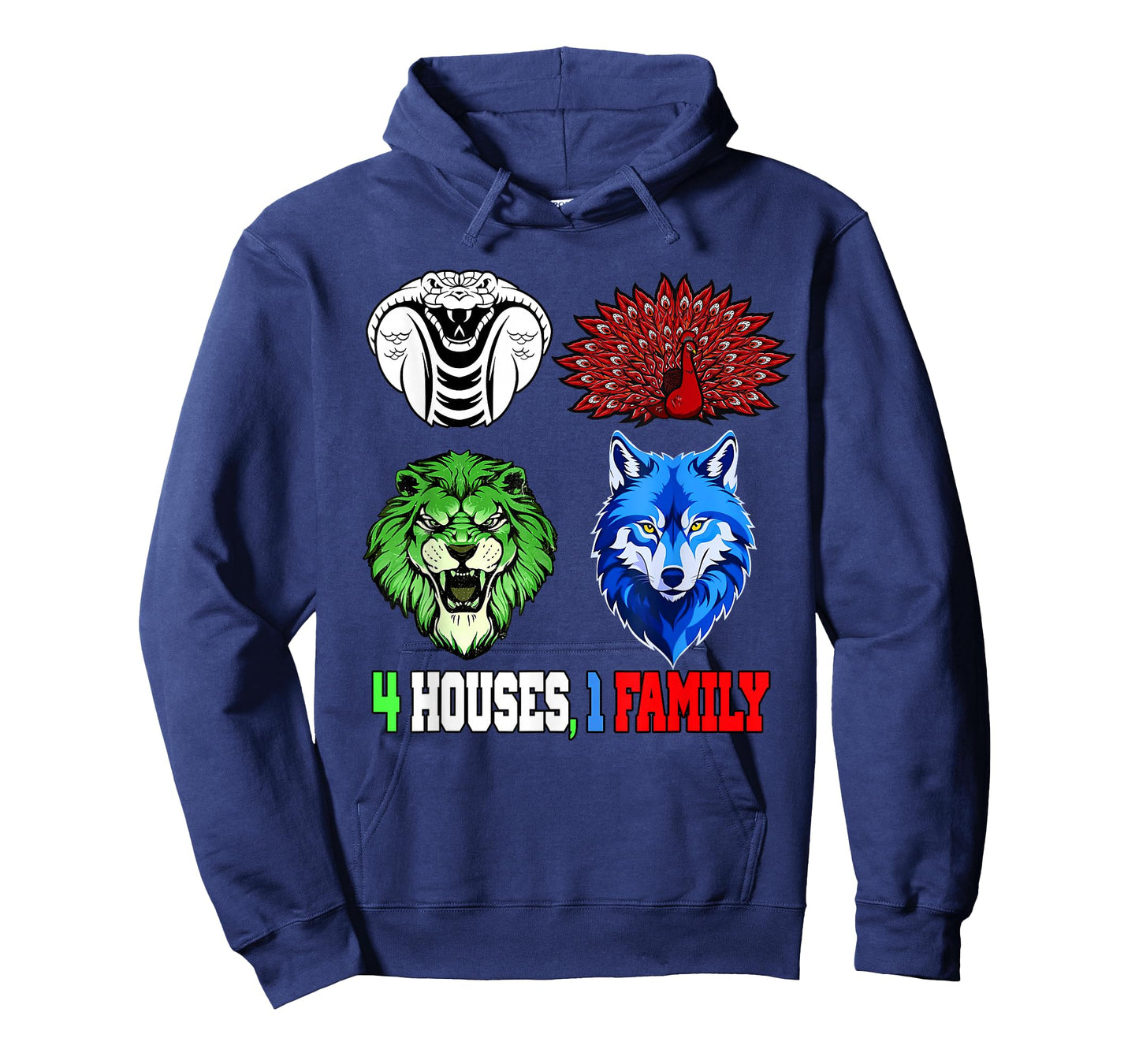 4 Houses 1 Family RCA School System School Spirit Students T-Shirt