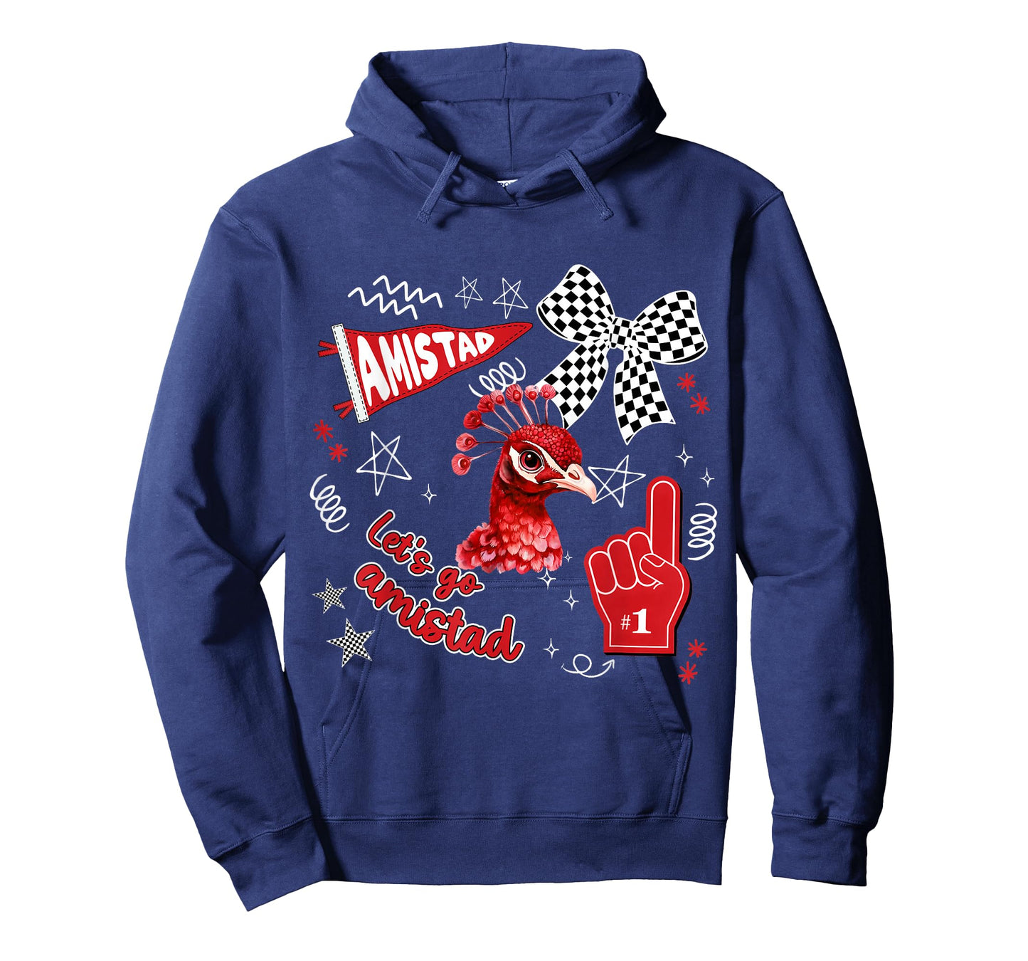 Let's Go Amistad Retro Cheering School Spirit T-Shirt