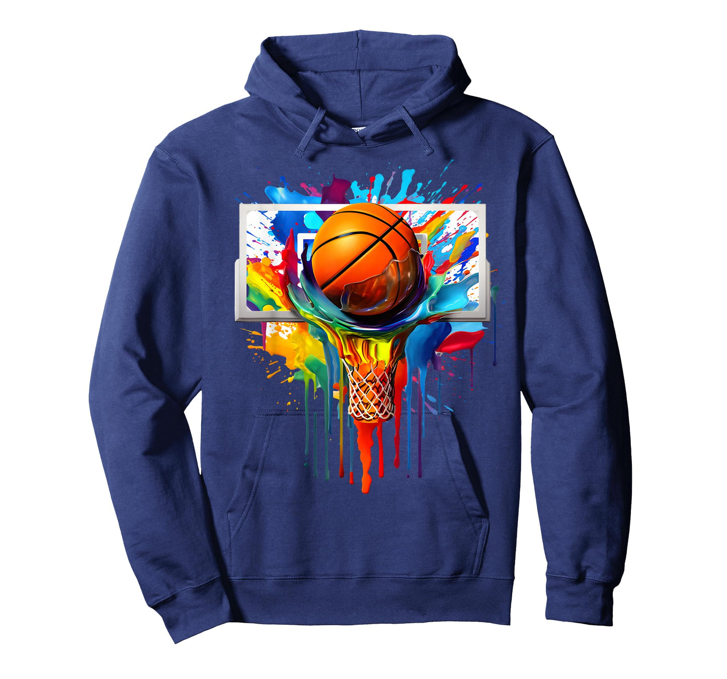 Colorful Basketball Tie Dye Color Splash Hoop Net Slam Dunk T-Shirt
