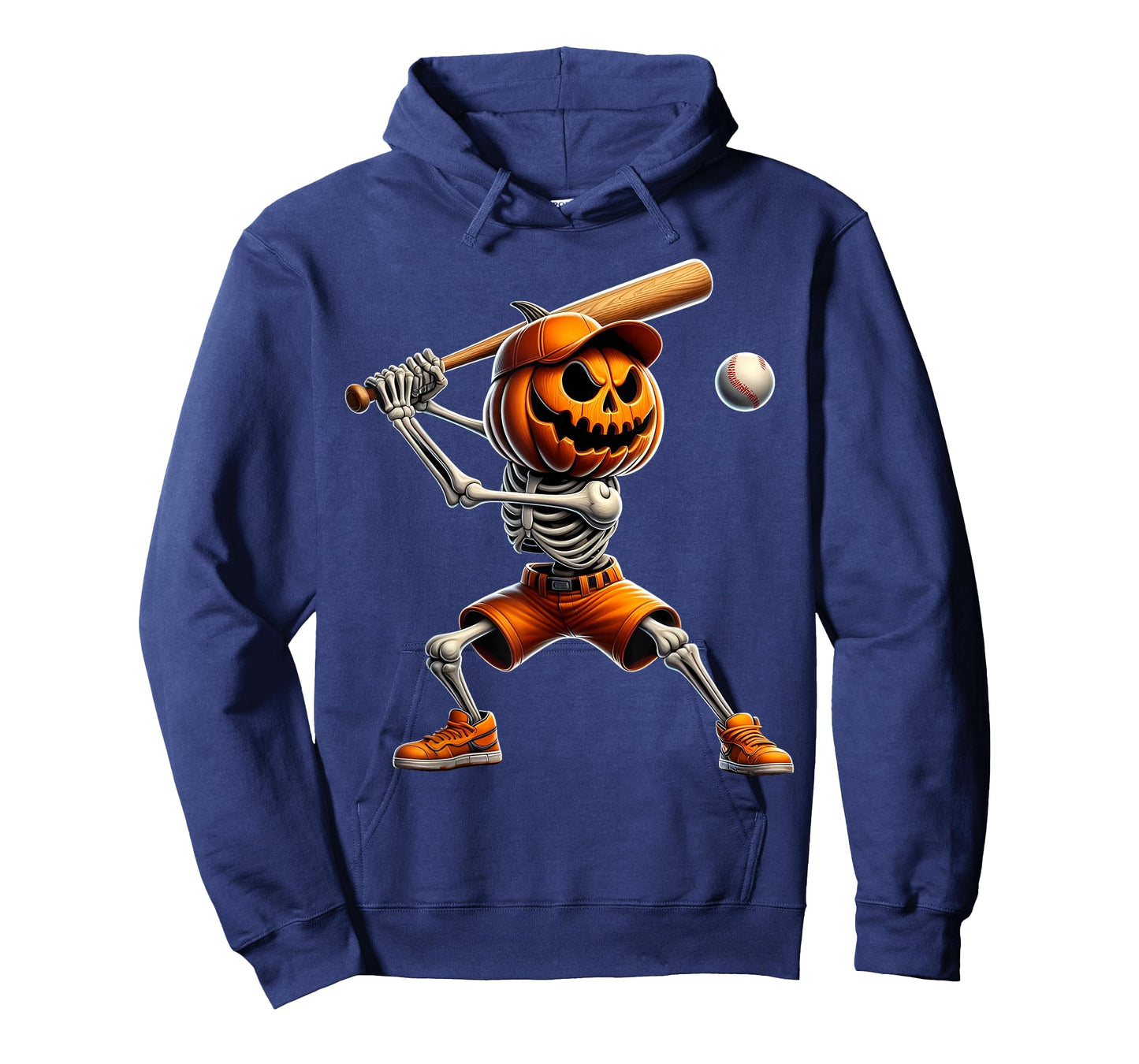 Skeleton Baseball Halloween Pumpkin Costume Boys Kids Women T-Shirt