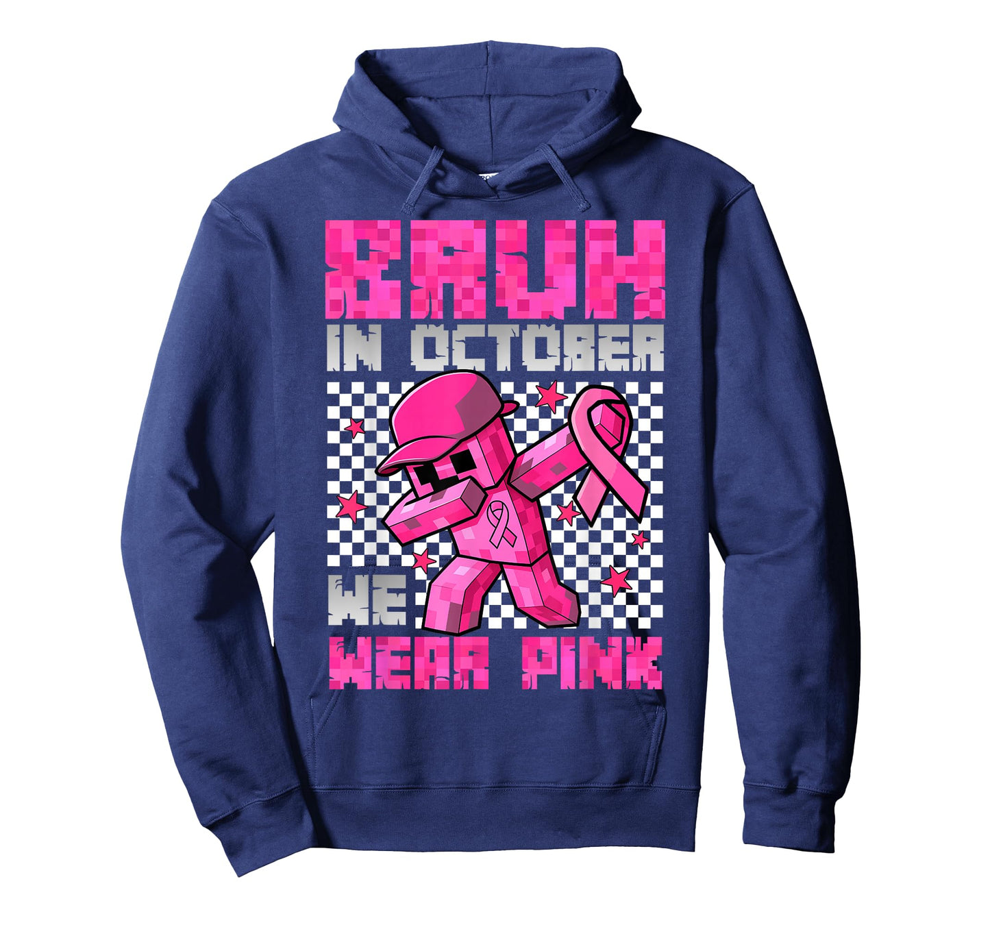 Bruh in October We Wear Pink Breast Cancer Game Kids Boy Men T-Shirt
