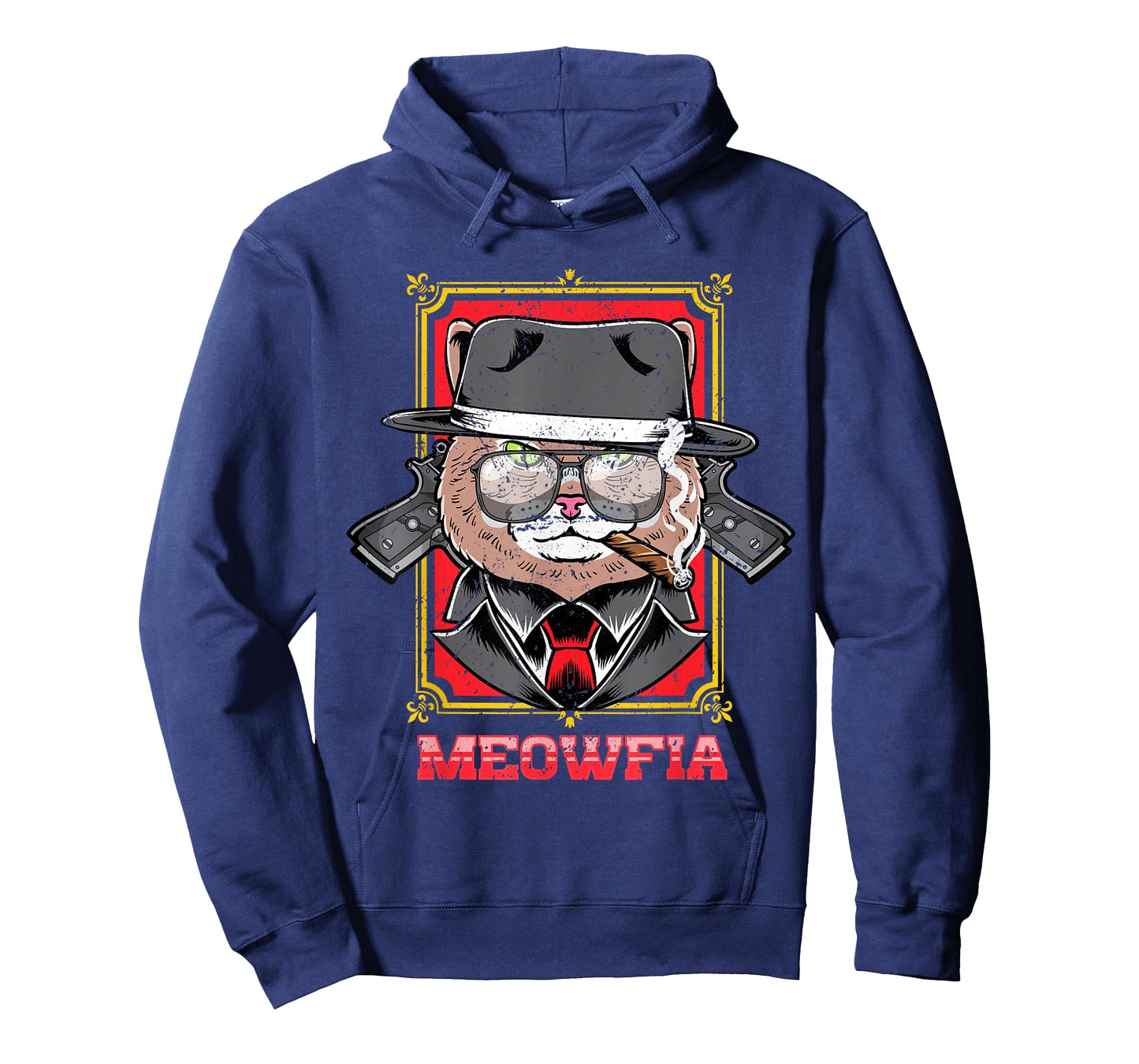 Meowfia Cat Mafia Boss Funny Kitty Art T-Shirt