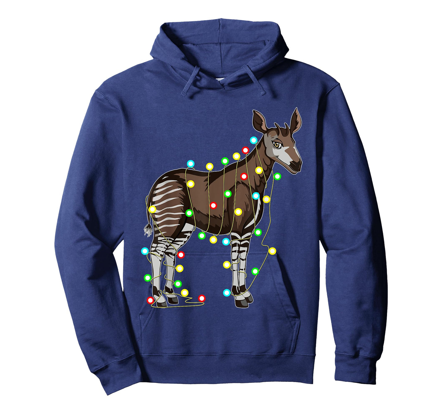 Funny Christmas Okapi Lover T-Shirt by Funny Christmas Okapi Gifts Tizy Apparel - Unisex-Adults and Kids - Black - Short Sleeve - Size Small