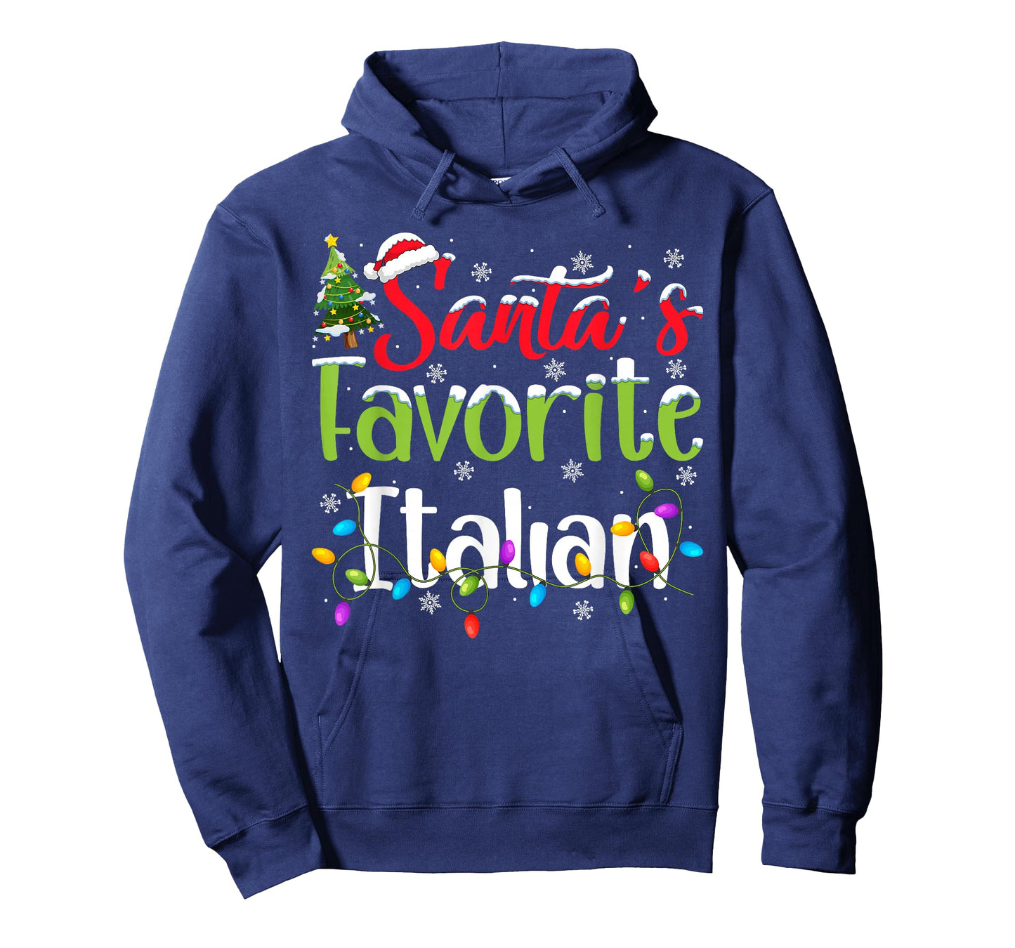 Santa Favorite Italian Christmas Lights Funny Family Xmas T-Shirt