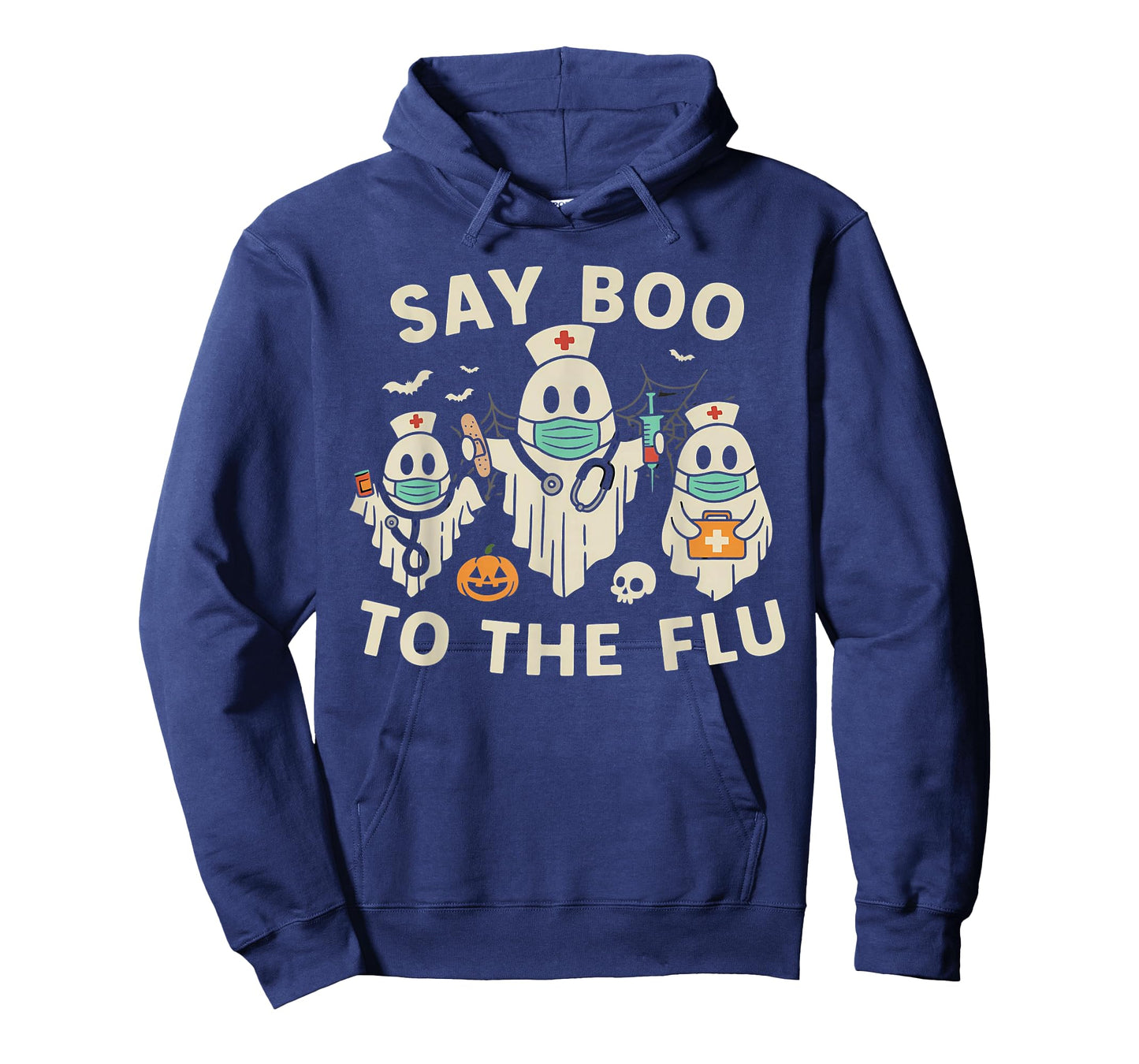 Nurse Halloween Ghost Crew Vaccine Say Boo to The flu T-Shirt