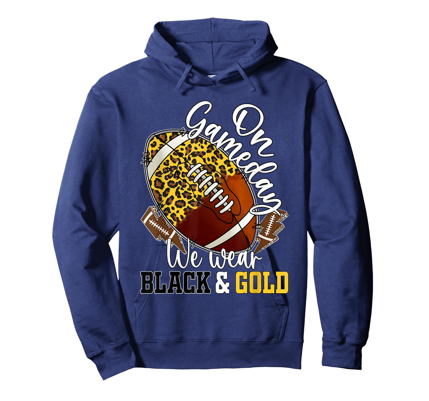 On Gameday Football We Wear Black And Gold School Spirit T-Shirt
