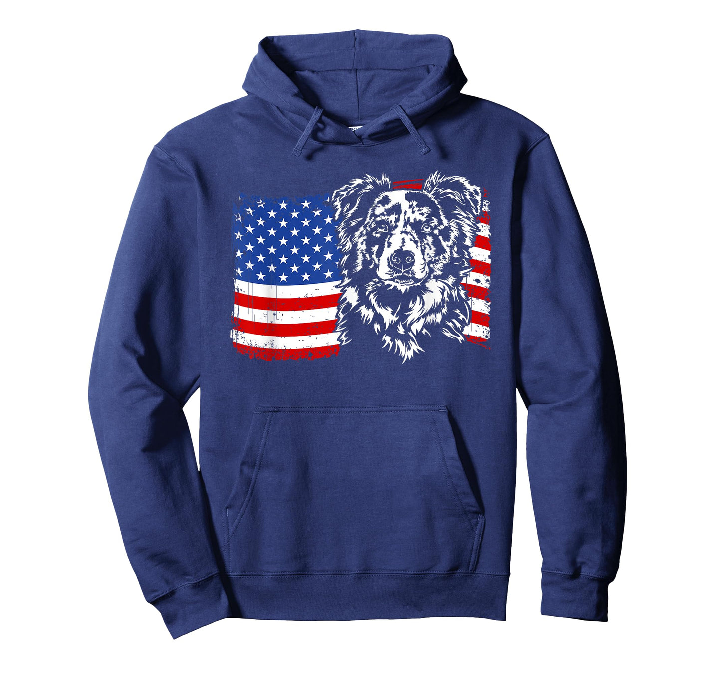 Proud merle Border Collie American Flag patriotic dog gift T-Shirt