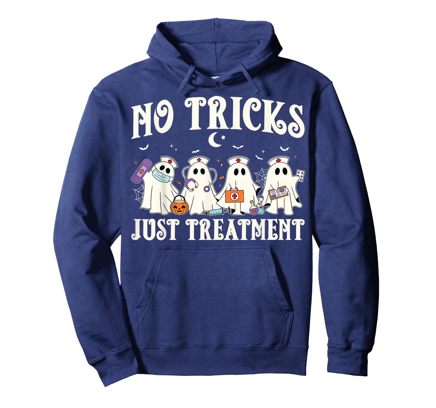 No Tricks Just Treatment Nurse Ghost RN Spooky Halloween T-Shirt