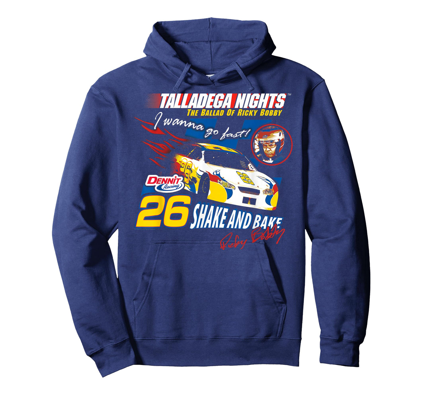 Talladega Nights Dennit 26 I Wanna Go Fast Racing Movie T-Shirt