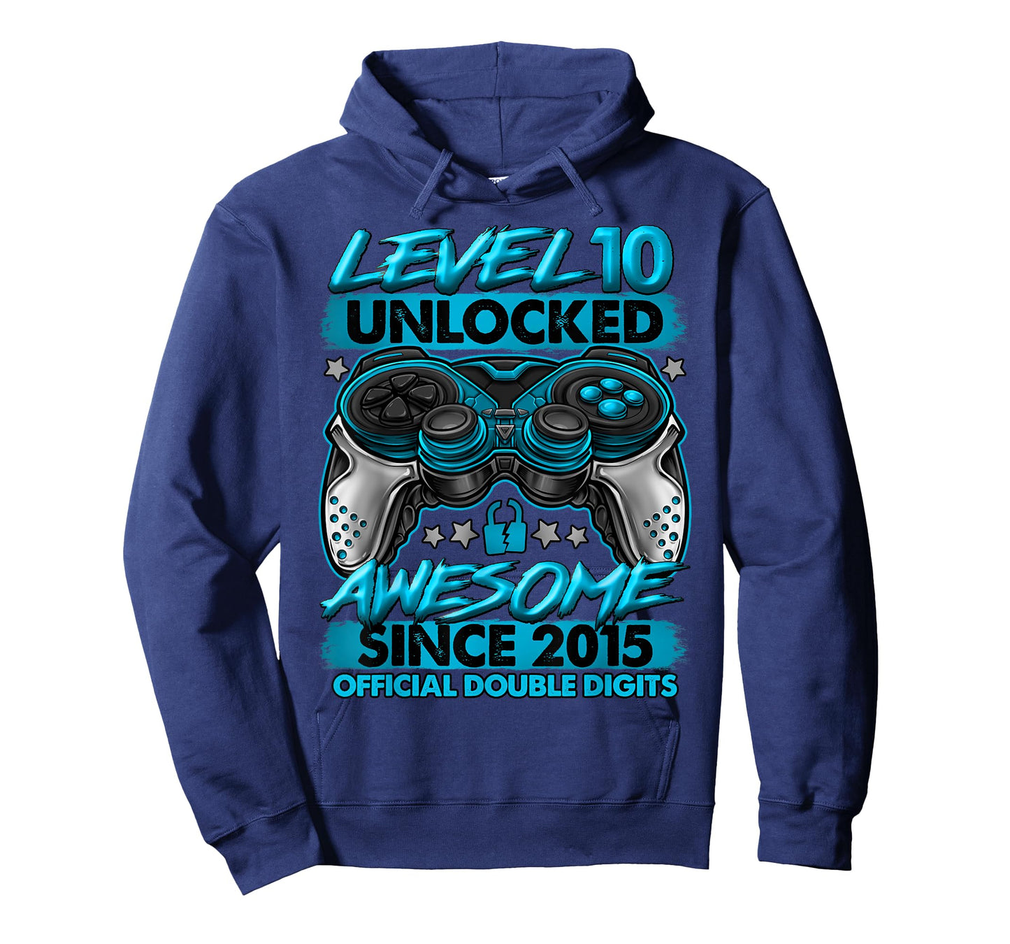 Official Double Digits Level 10 Unlocked 10th Birthday Boy T-Shirt