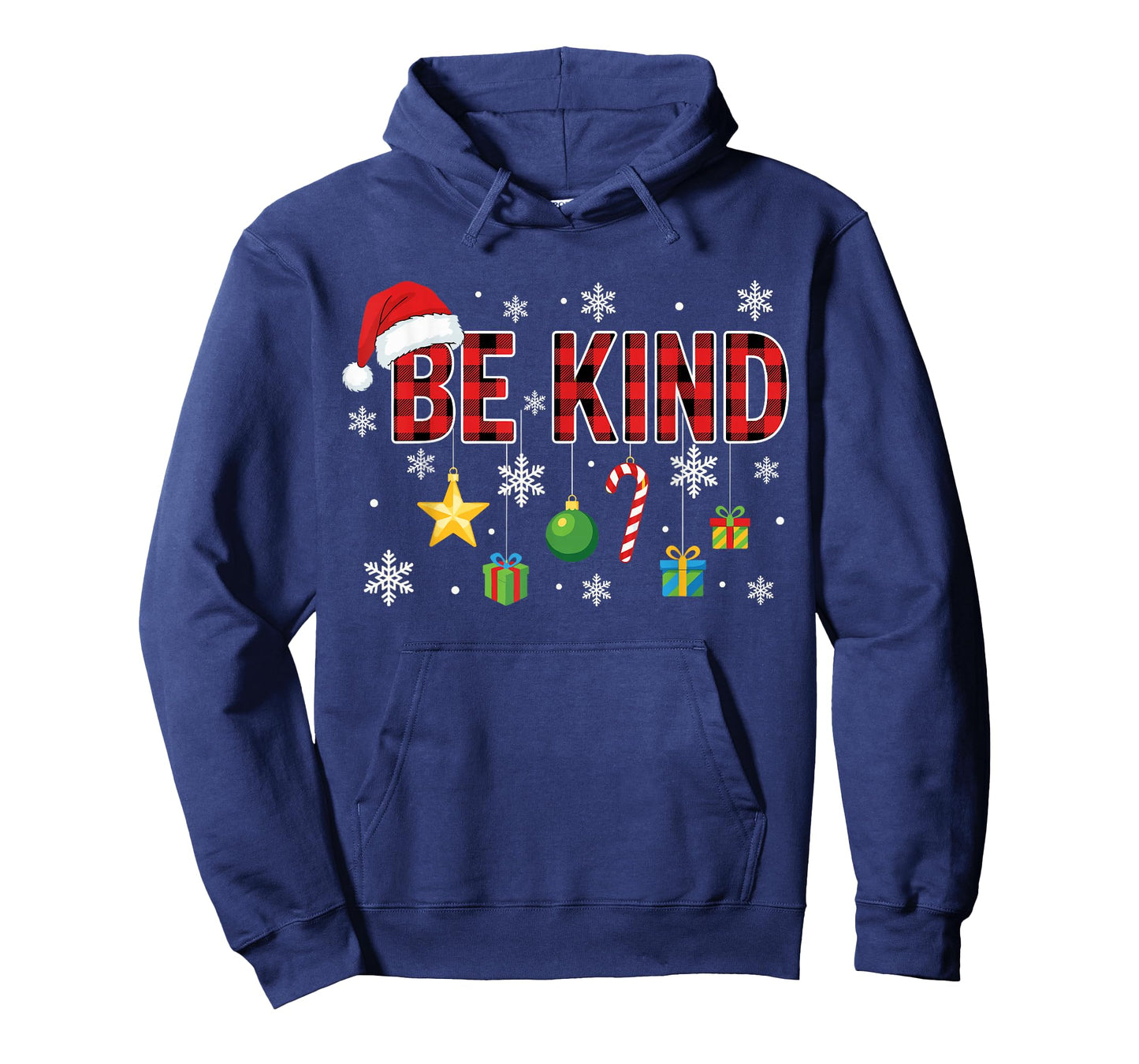 Christmas Be Kind Red Plaid Quote Xmas Family and Friends T-Shirt