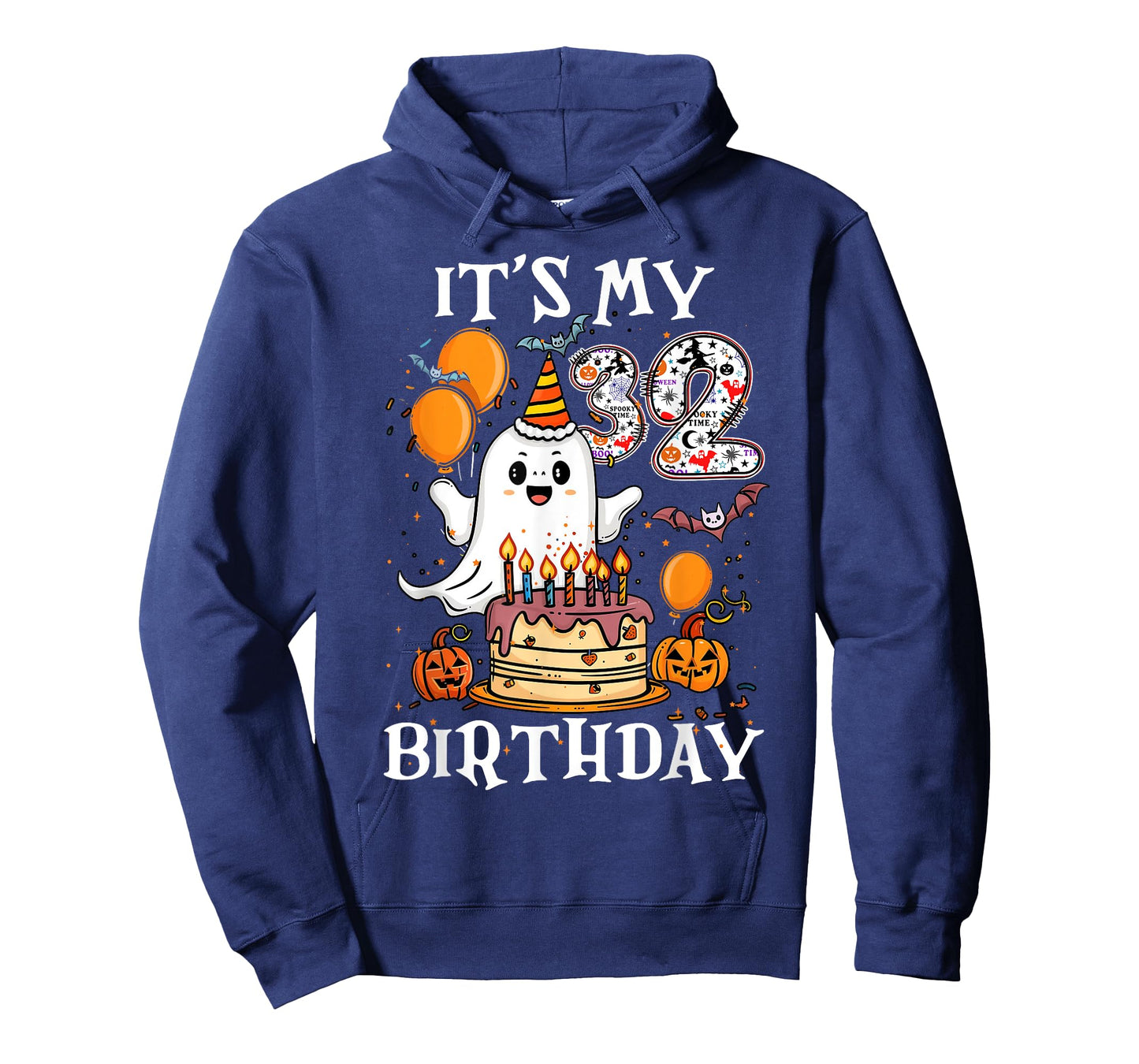 Boo It's My 32nd Birthday Halloween Ghost 32 Years Old B-day T-Shirt