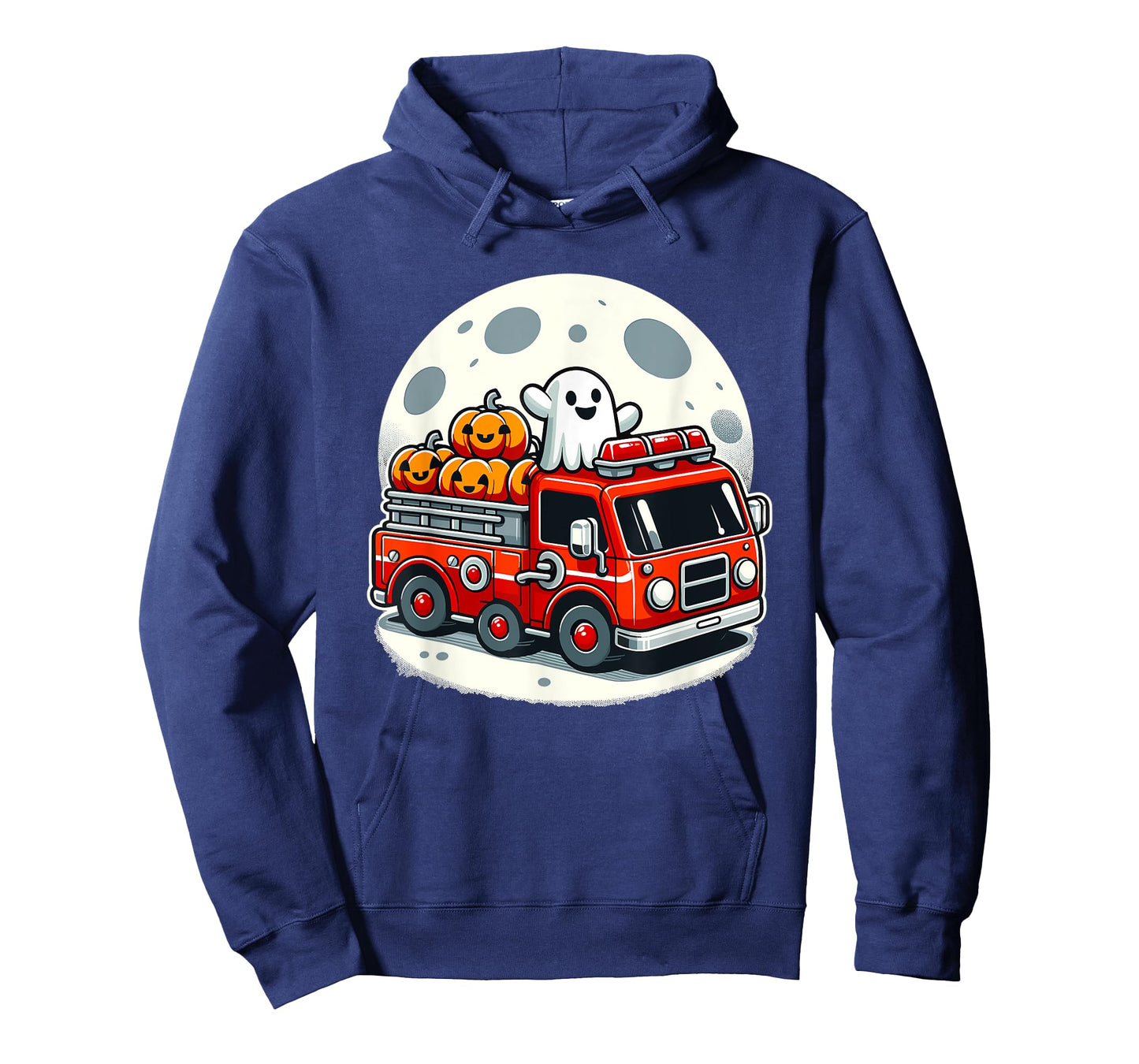 Halloween Ghost Firetruck Funny Pumpkins For Kids T-Shirt