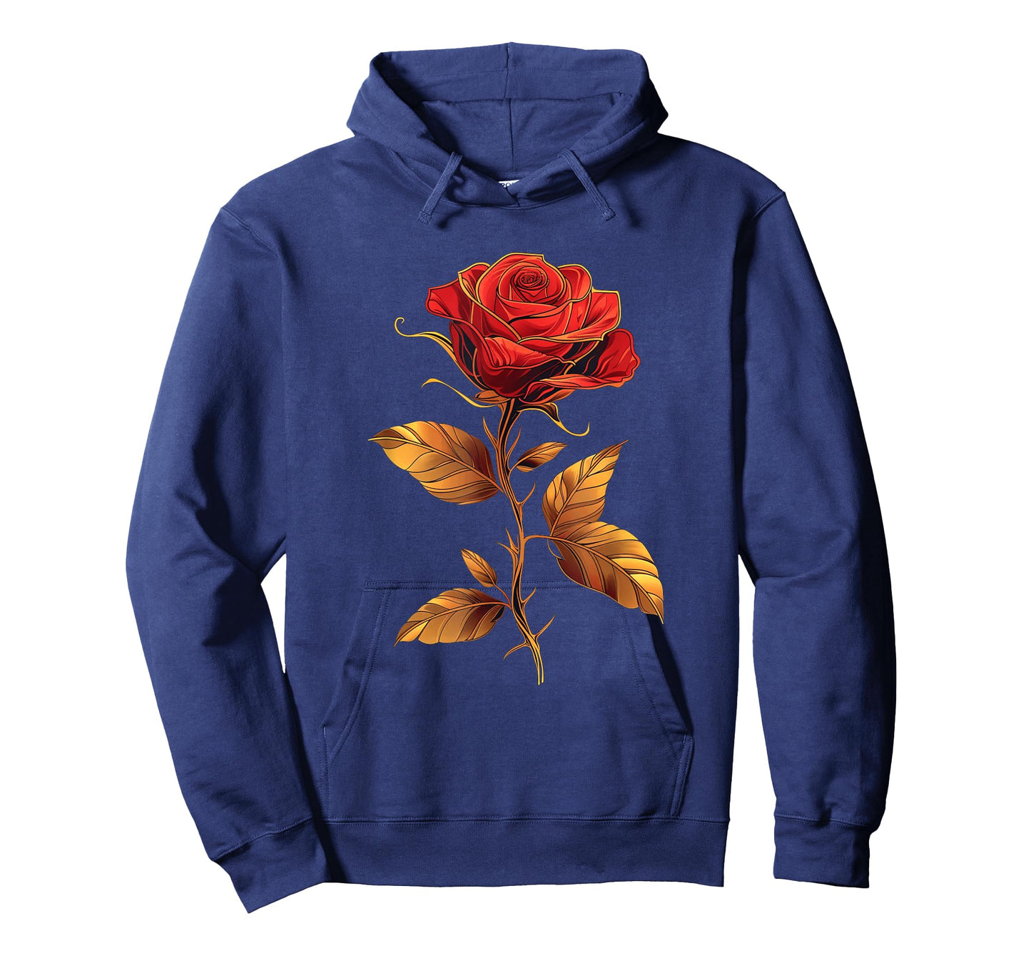 Deep Red Rose Black And Gold Graphic Tees Men Women T-Shirt