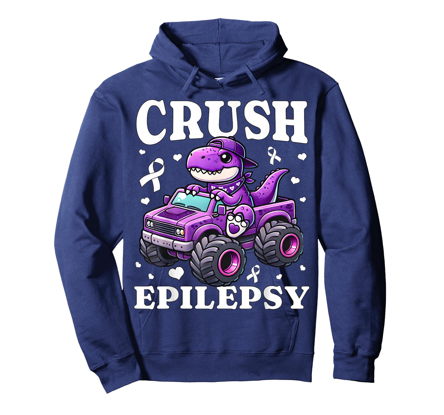 Crush Epilepsy Awareness For Kids Boys Girls Monster Truck T-Shirt