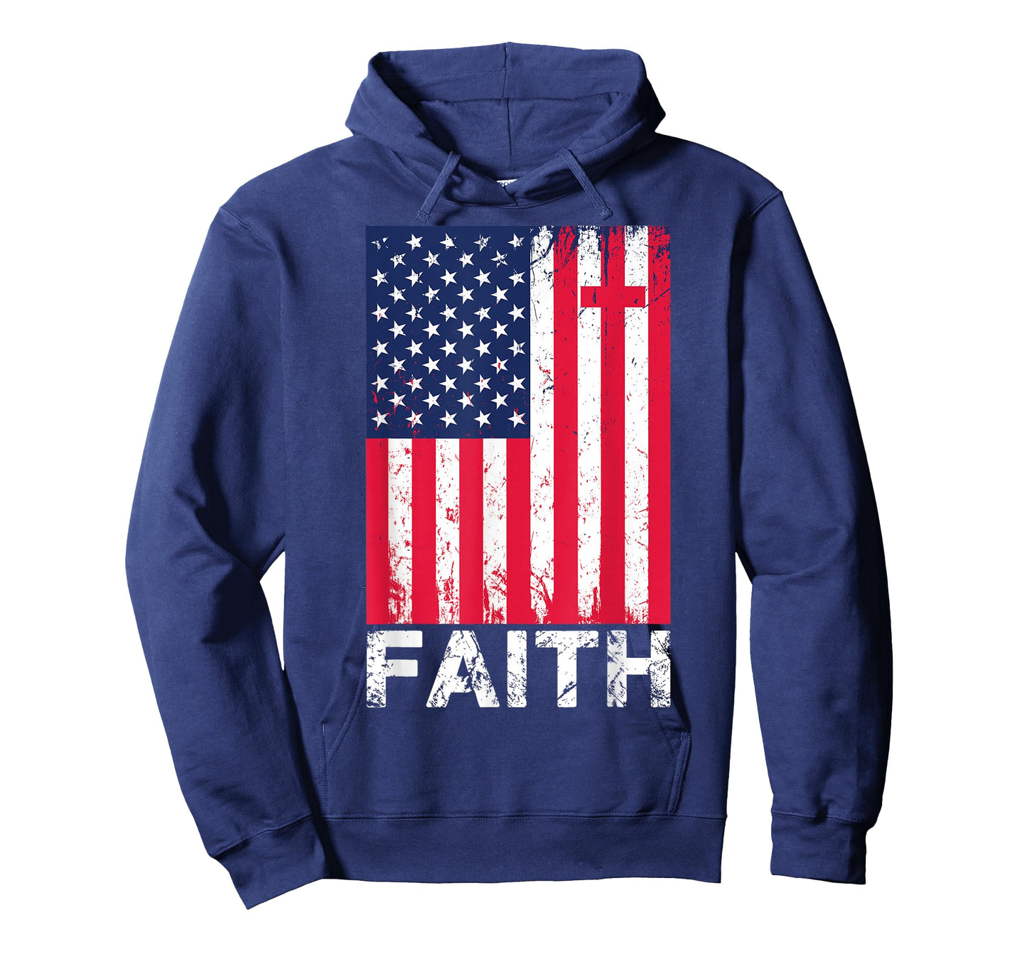 Patriotic Christian Faith Love Jesus American Flag Cross T-Shirt