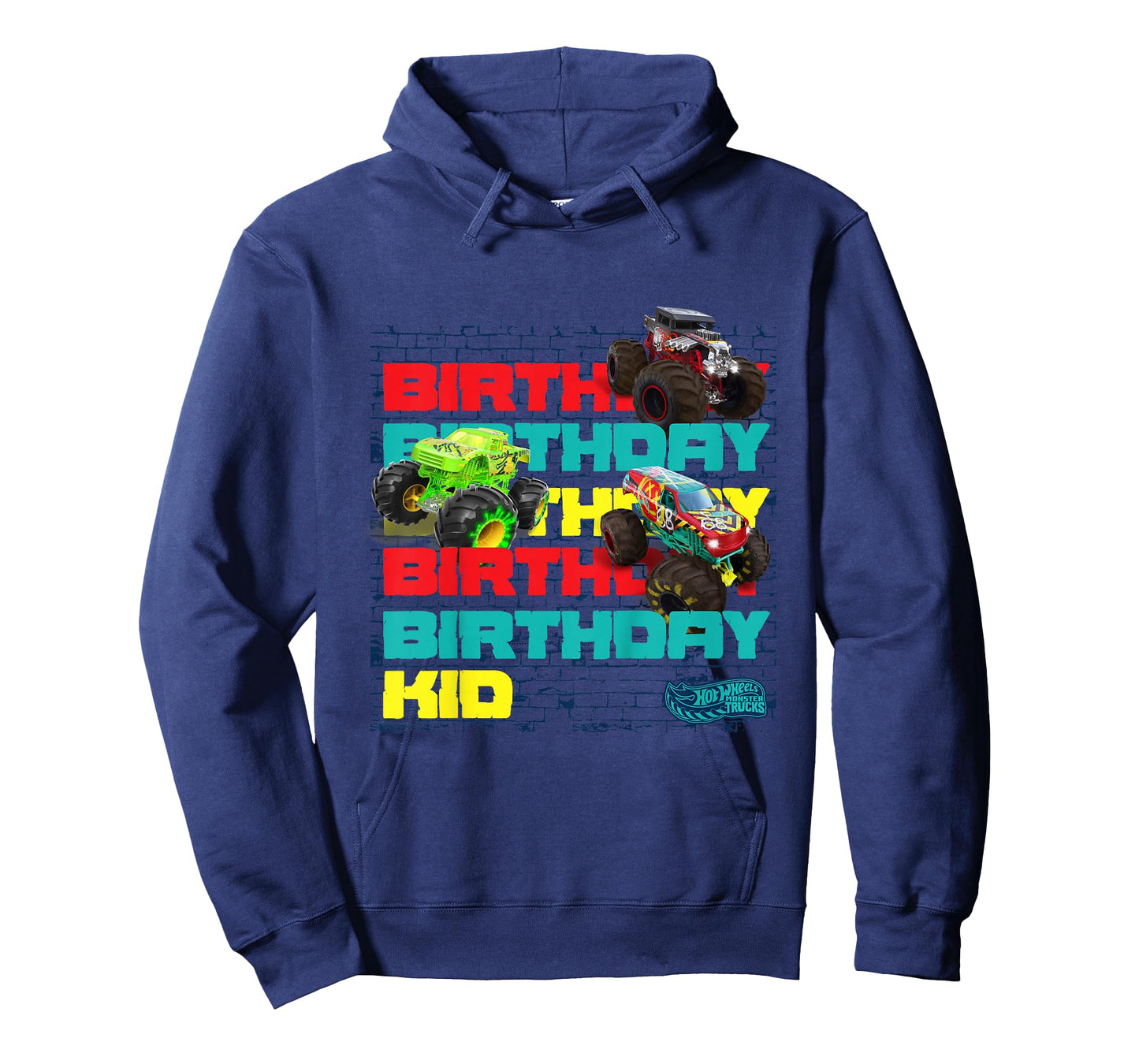 Kids Hot Wheels Monster Trucks - Birthday Kid Crash Zone T-Shirt