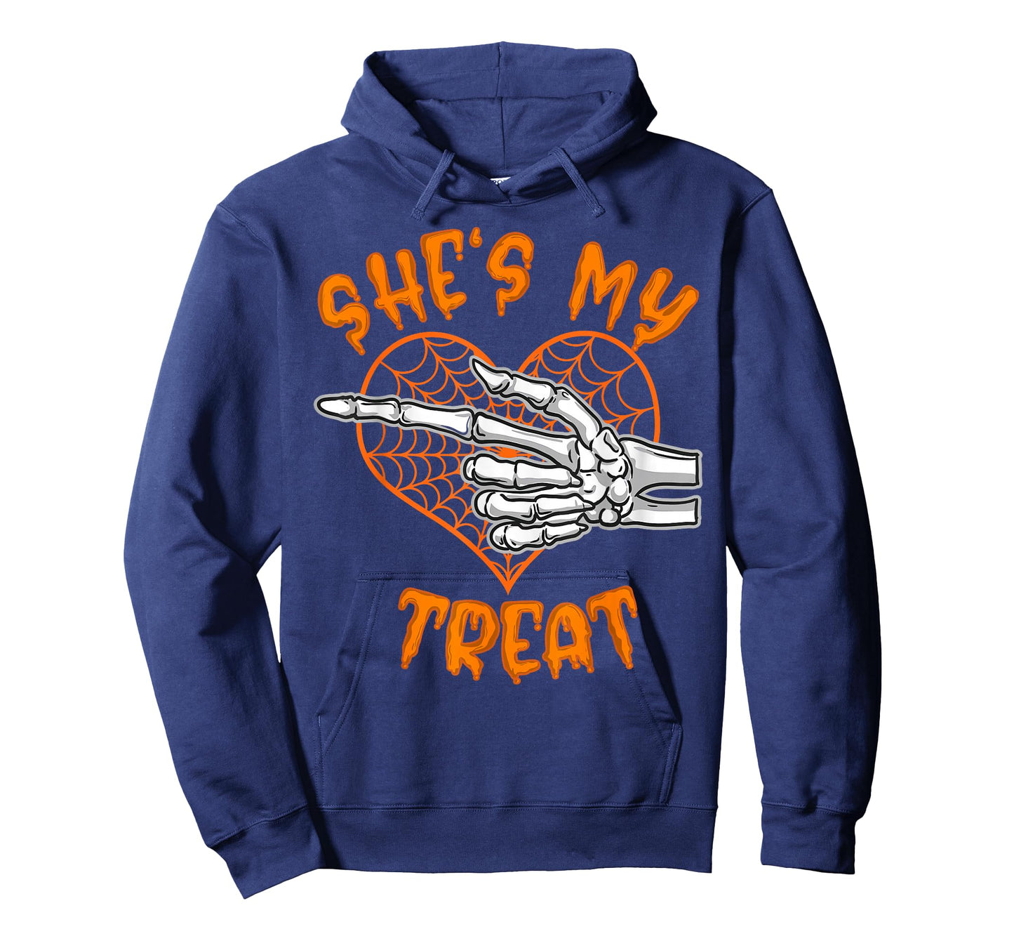 Halloween She's My Treat Funny Ghost Skeleton Spooky Couples T-Shirt