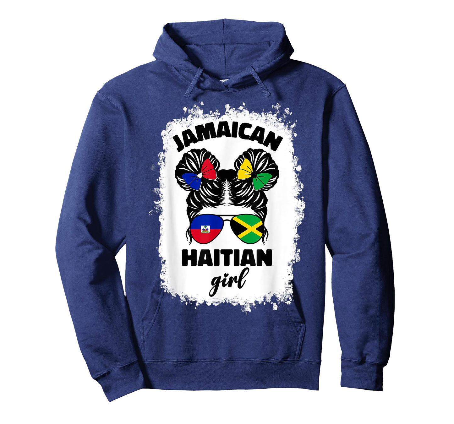 Half Jamaican Haitian Jamaica Flag Haiti Ayiti Kids Girls T-Shirt