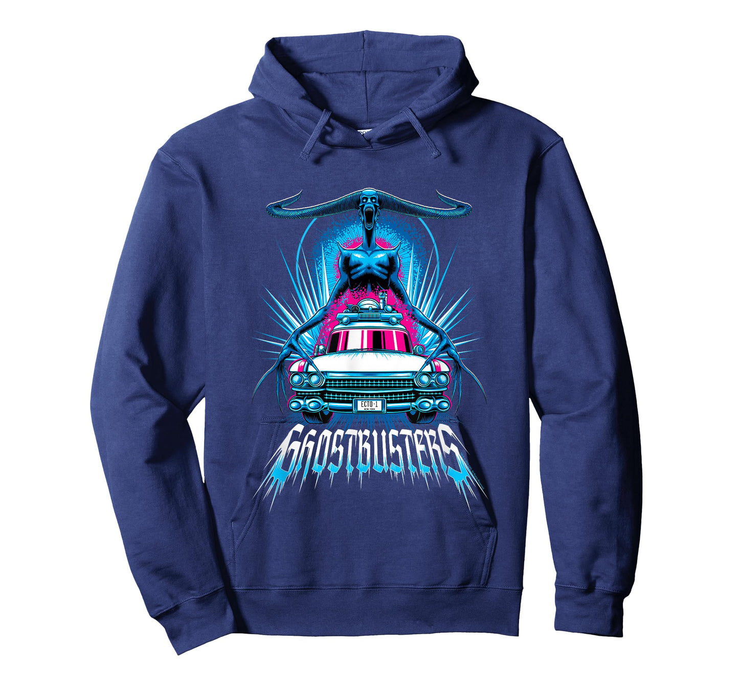 Ghostbusters: Frozen Empire Death Chill Monster & Ecto-1 Car T-Shirt