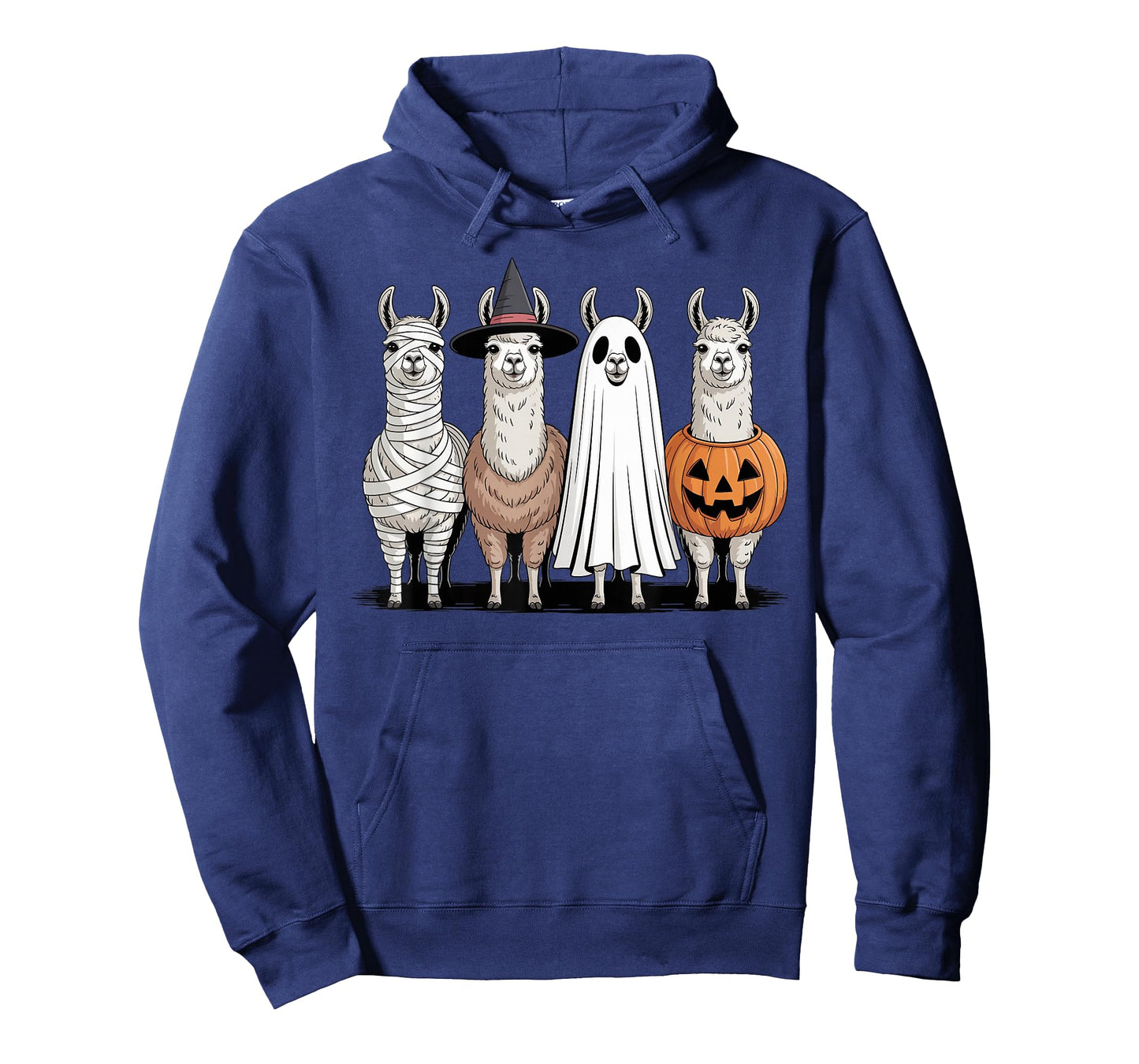 Spooky Ghost Llama Pumpkin Halloween Skeleton T-Shirt