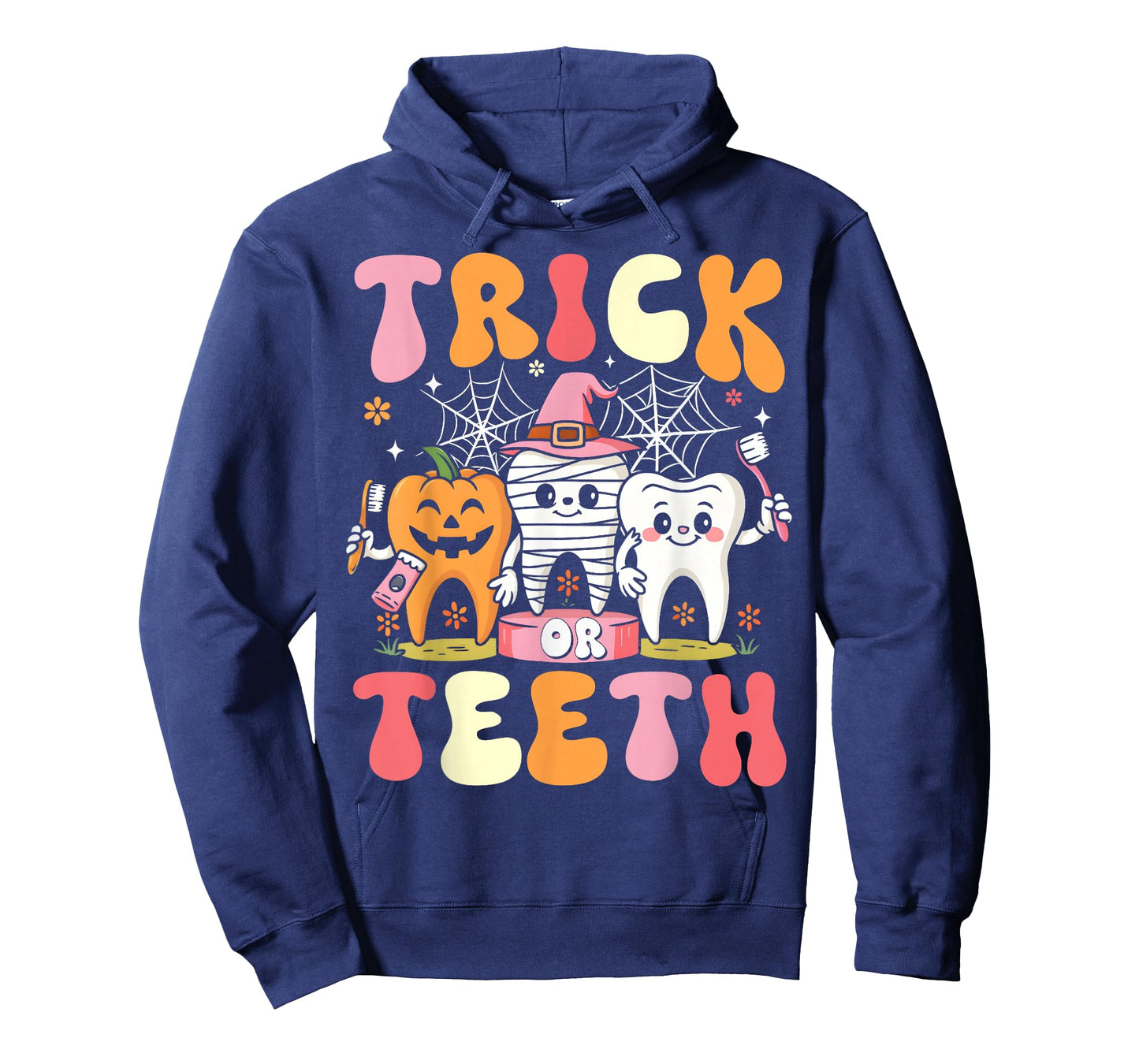Trick Or Teeth Funny Dental Halloween Costumes Treat Dentist T-Shirt