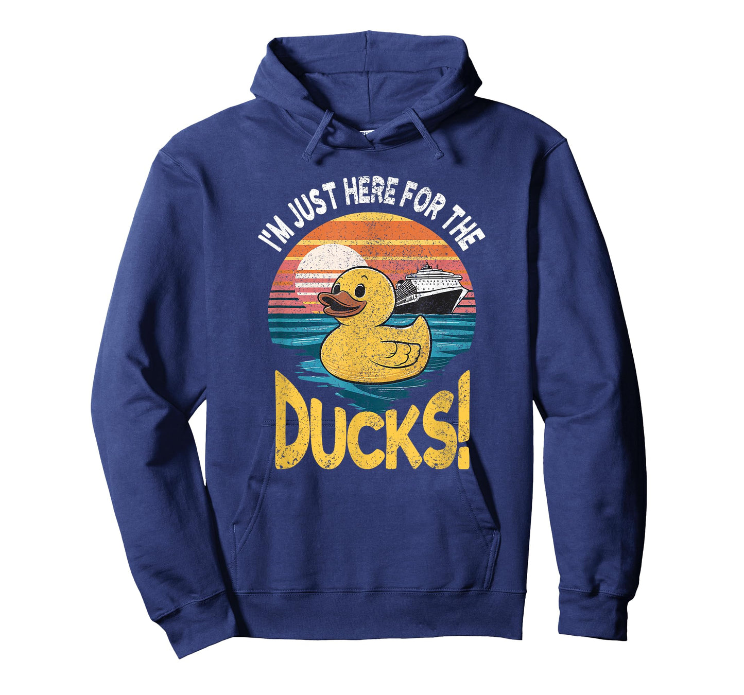 Just Here For The Duck Duck Cruise Funny Family Cruising T-Shirt