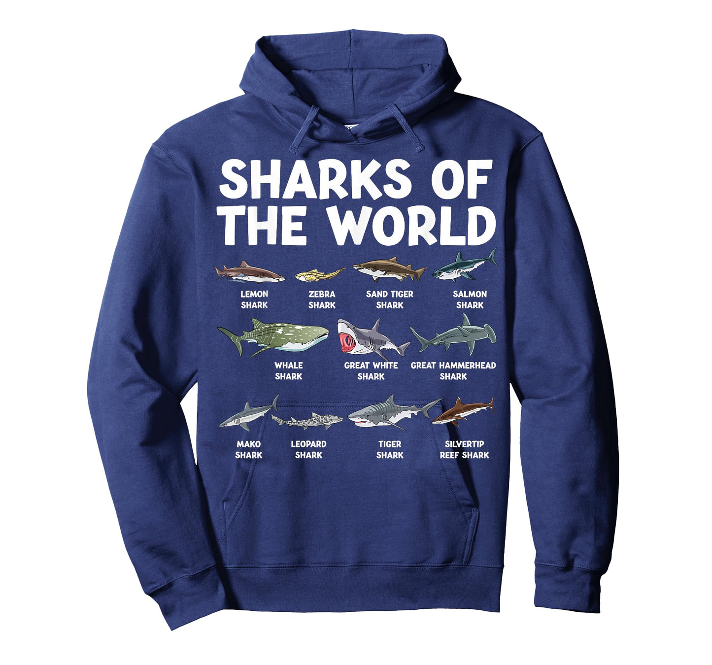 Sharks Of The World Kawaii Types Of Sharks Sea Animal Shark T-Shirt