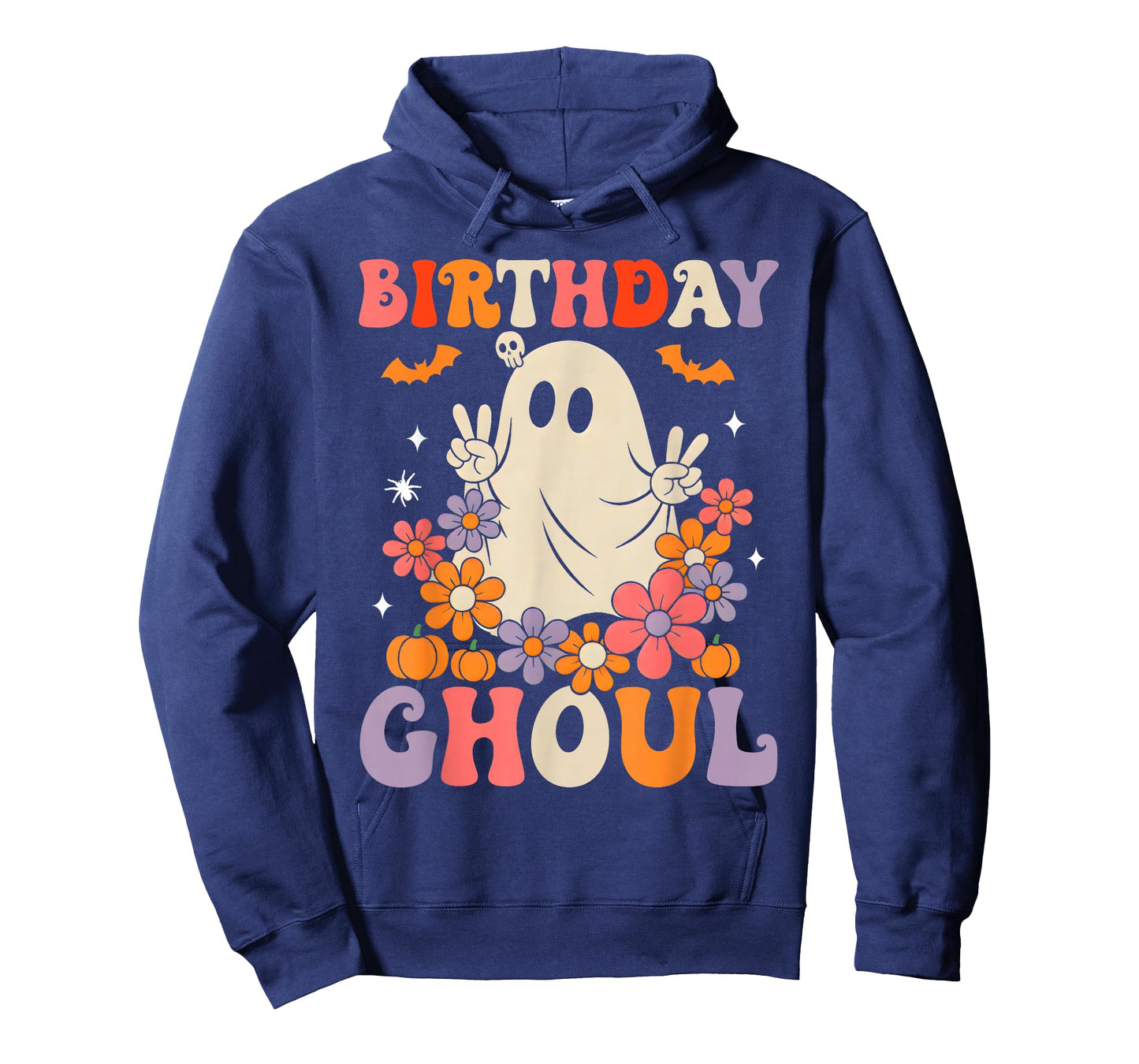 Birthday Ghoul Floral Ghost Halloween Women Girls Teens T-Shirt