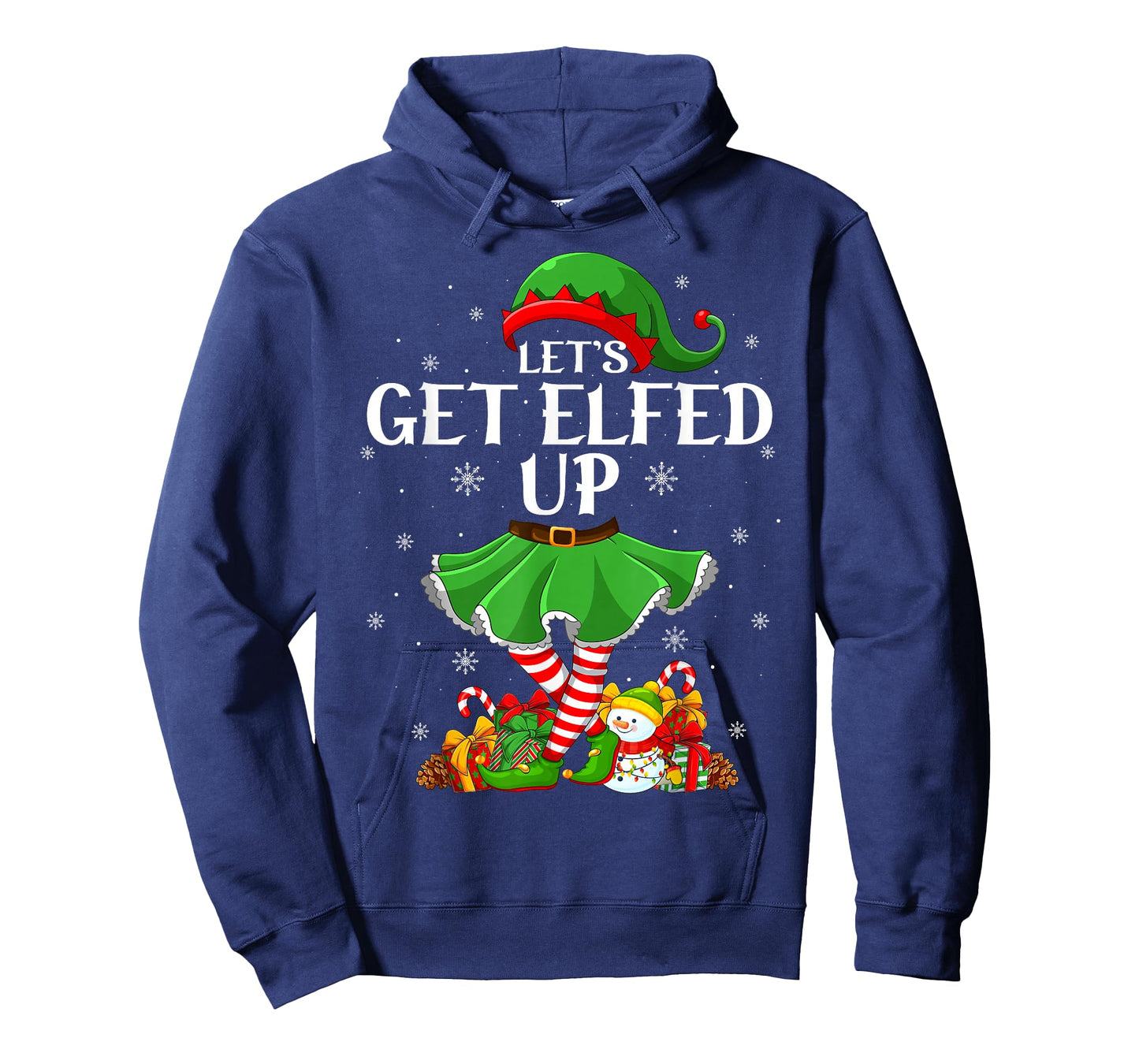 Let's Get Elfed Up Christmas Family Elf Squad Girls Women T-Shirt