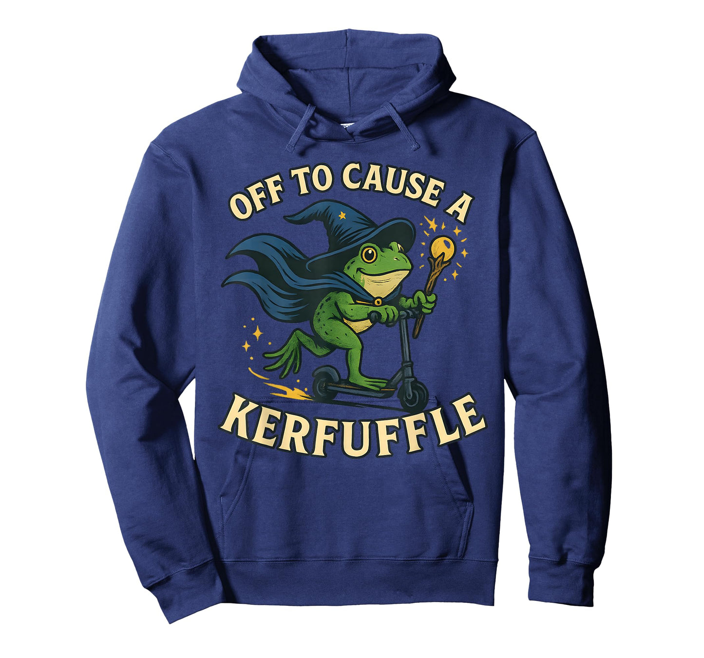 Funny Off to Cause a Kerfuffle Whimsical Wisard Frog T-Shirt
