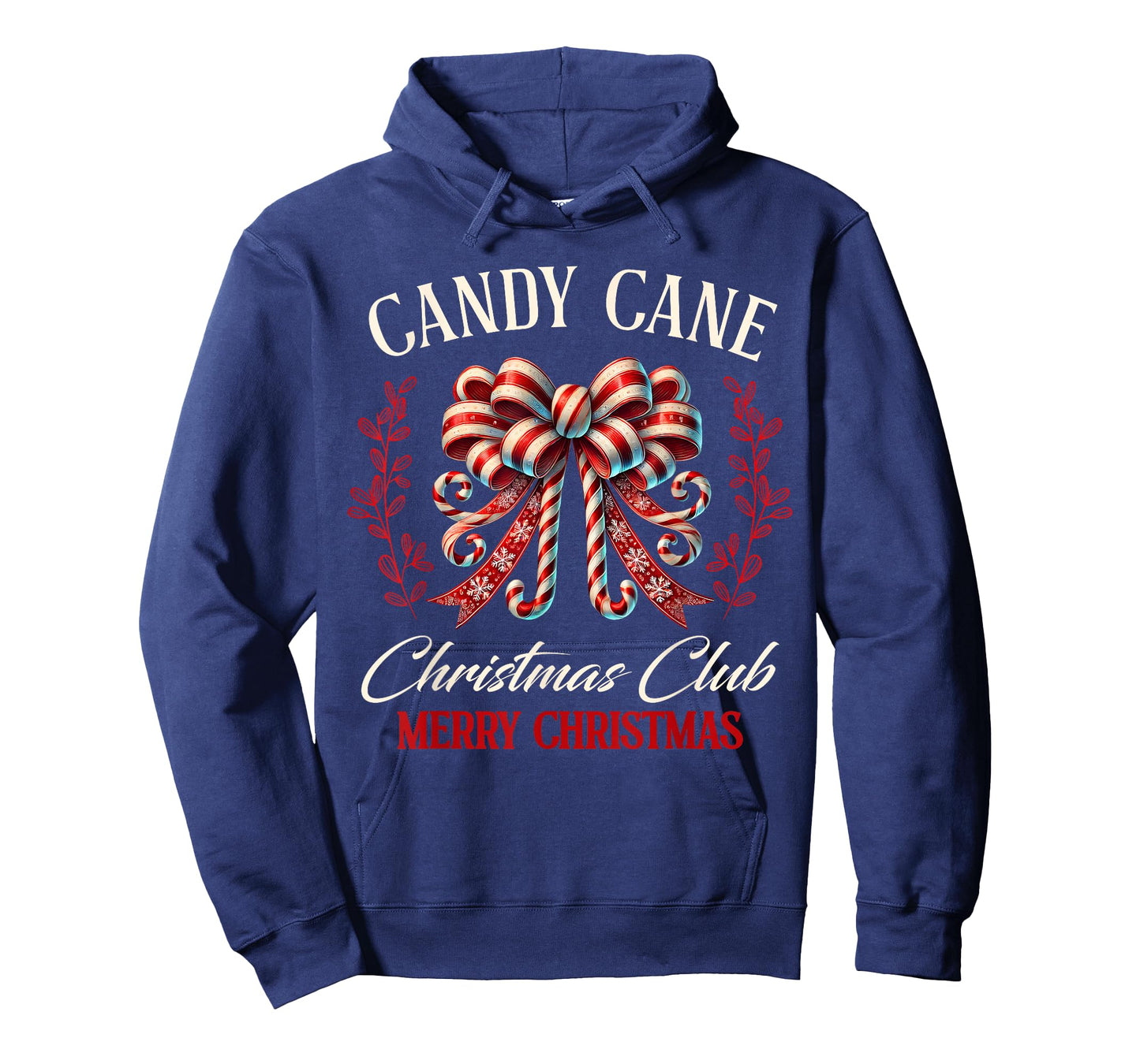 Candy Cane Bow Christmas Club Festive Merry Christmas Xmas T-Shirt
