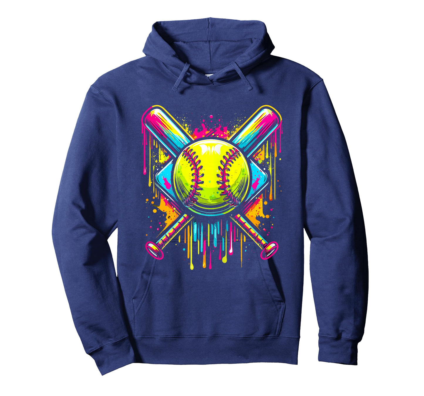 Softball Girl Ice Cream Softball Drip T-Shirt