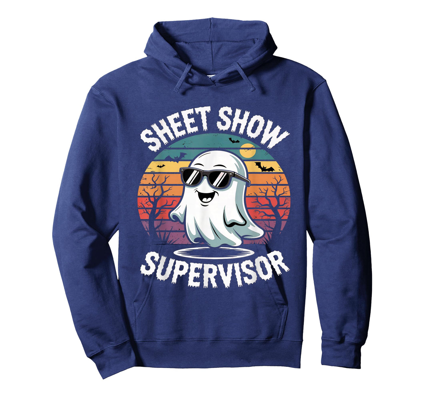 Funny Ghost Sheet Show Supervisor Halloween Costume Design T-Shirt