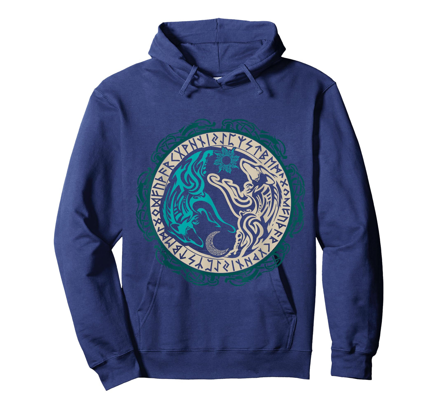 Skoll and Hati Chasing the Moon Viking T-Shirt