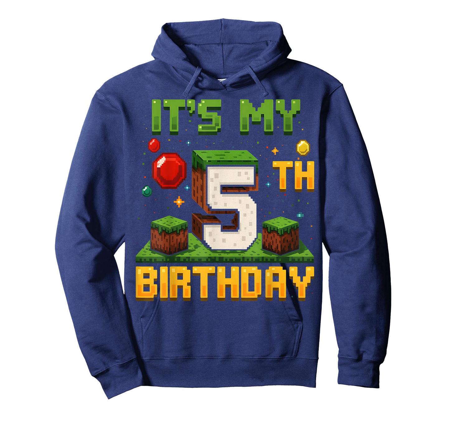 Funny Birthday Boy It's My 5th Birthday Game Pixel 5 T-Shirt