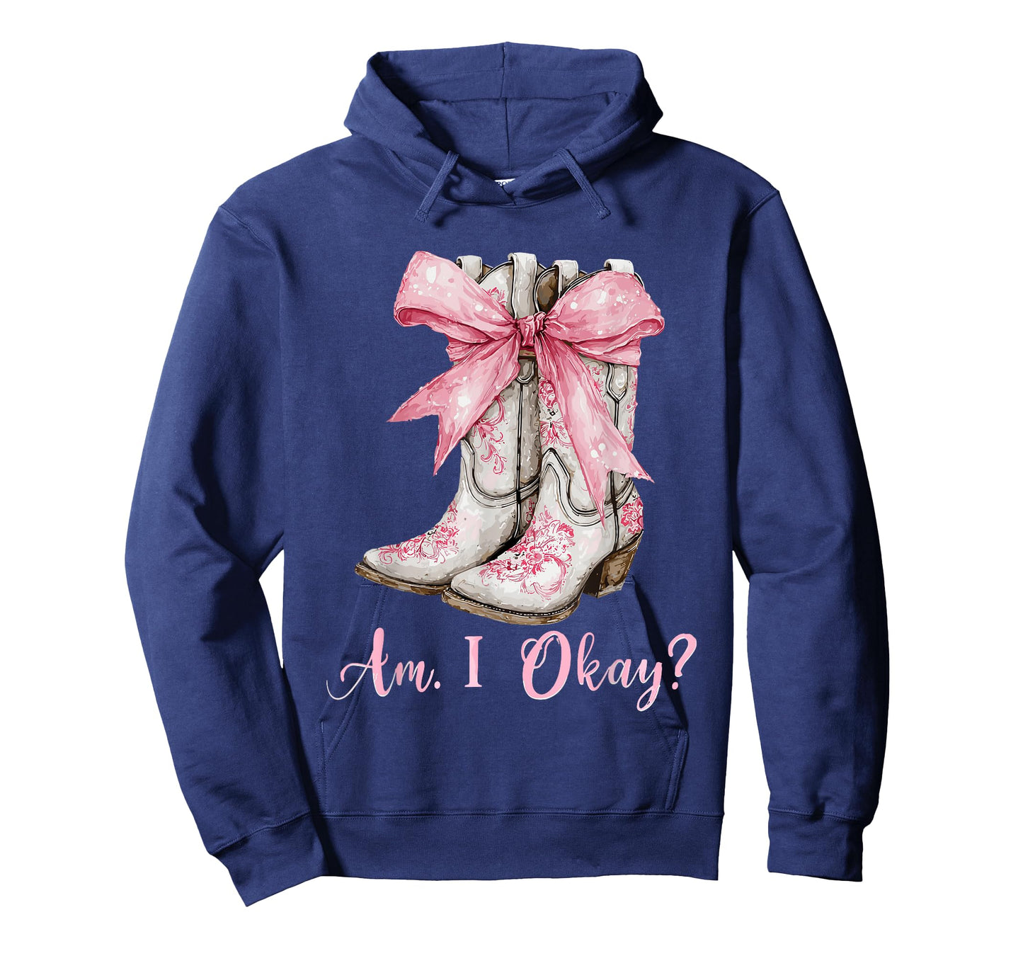 Am I Okay Boot Western Texas Cowgirl Coquette Bow Women Girl T-Shirt