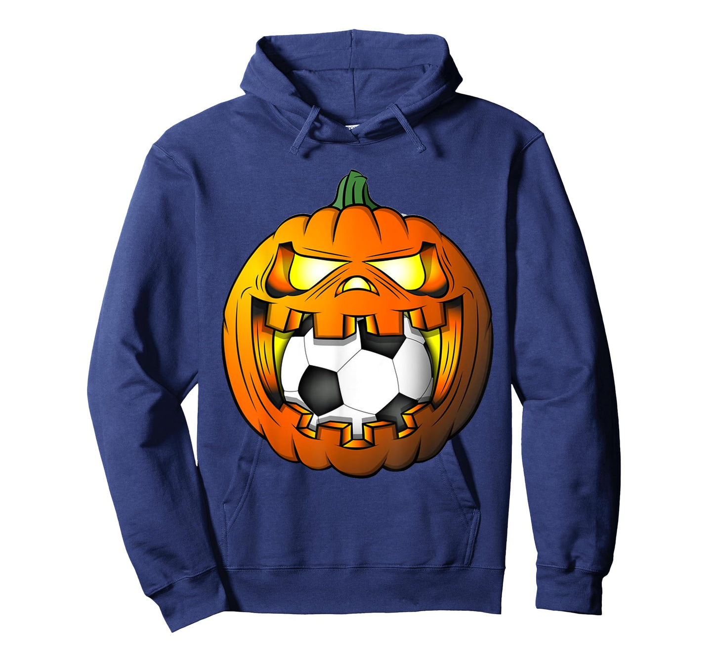 Soccer Player Halloween Pumpkin Skeleton Tees Kids Boys Mens T-Shirt