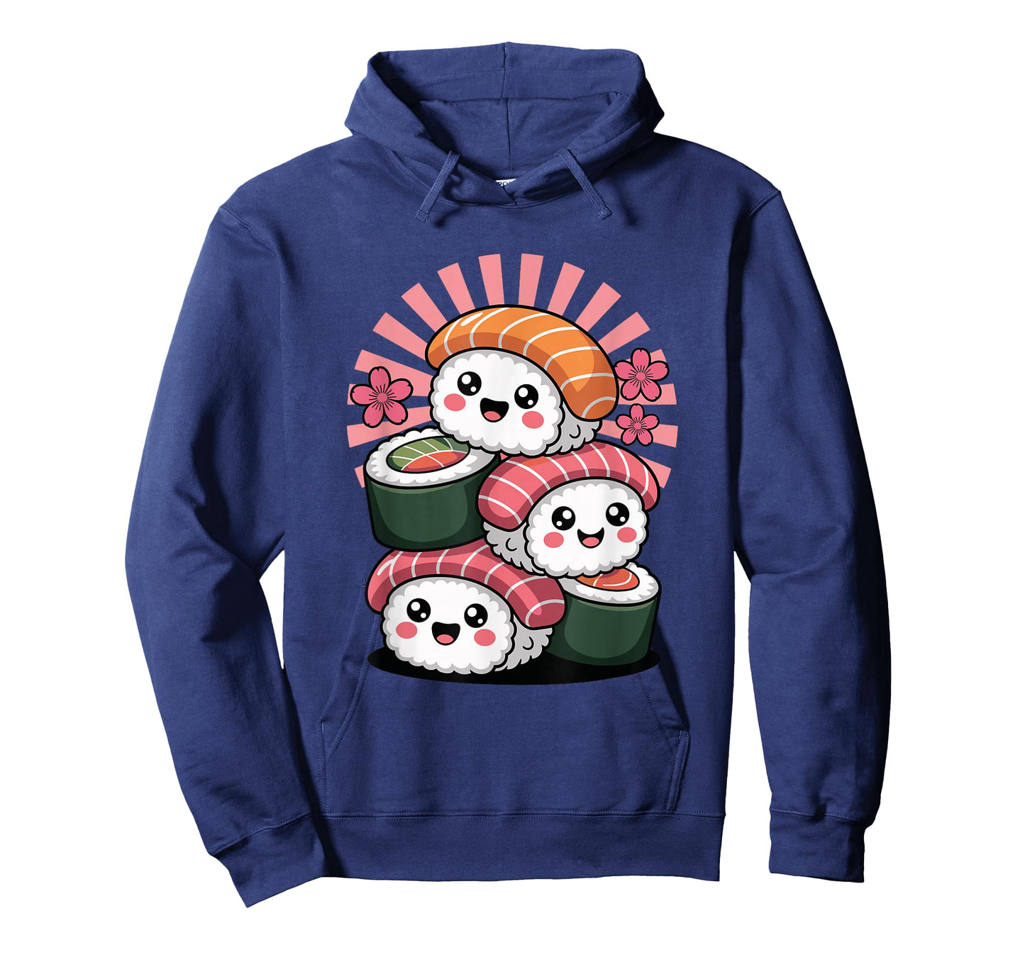 Happy Kawaii Sushi Stack Cute Sushi Face Roll Characters T-Shirt