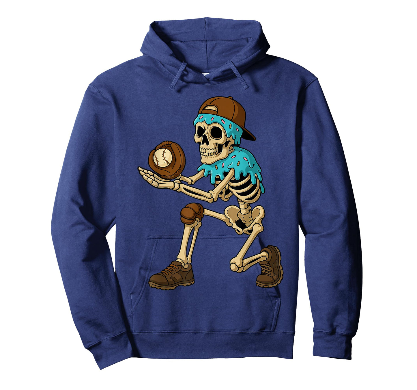 Baseball Lifestyle 101 Apparel Youth Ice Cream Drip Skeleton T-Shirt